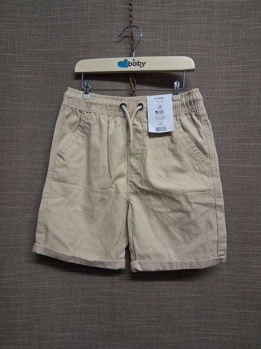 George Boys Beige Shorts Age 7-8 Years New