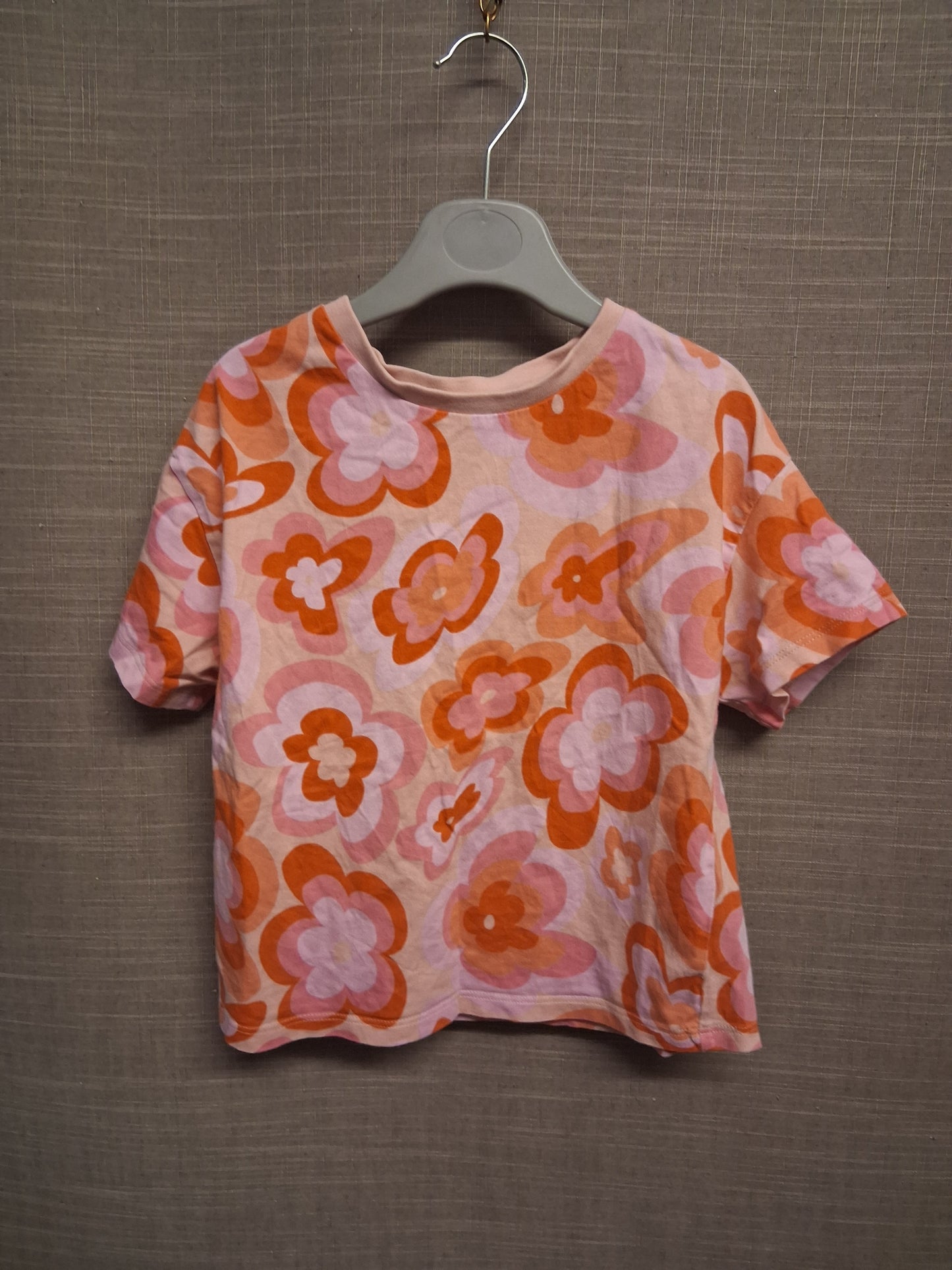 Next Girls Pink Floral Short Sleeve T-Shirt Age 4 Years