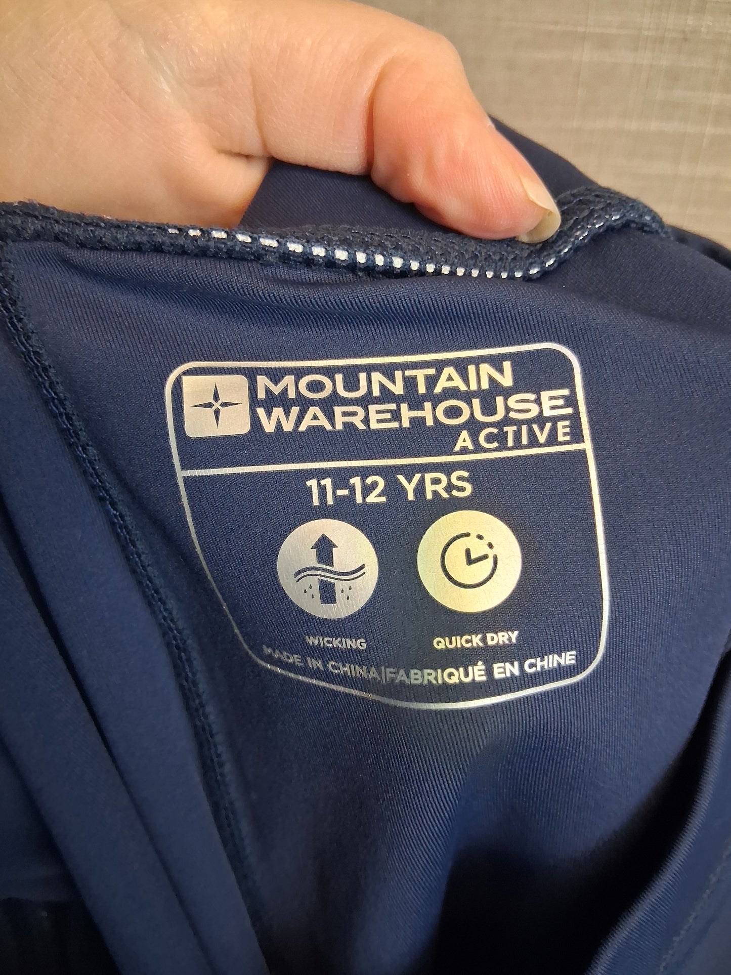 Mountain Warehouse Girls Blue Leggings Age 11-12 Years