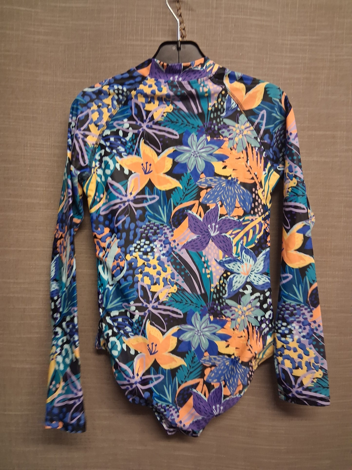 Next Girls Blue Floral Long Sleeve  Swimsuit One Piece Age 12 Years