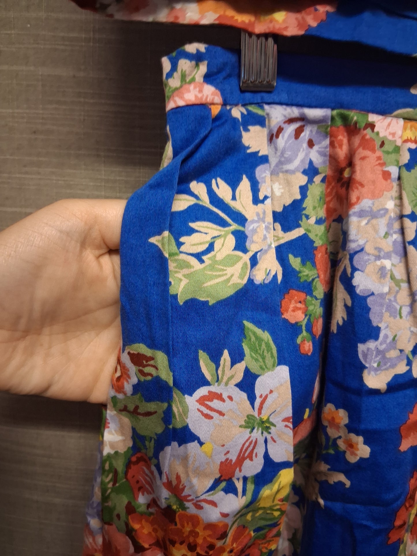 Polo Ralph Lauren Girls Blue Floral 2 Piece Set Vest and Skirt Age 16 Years