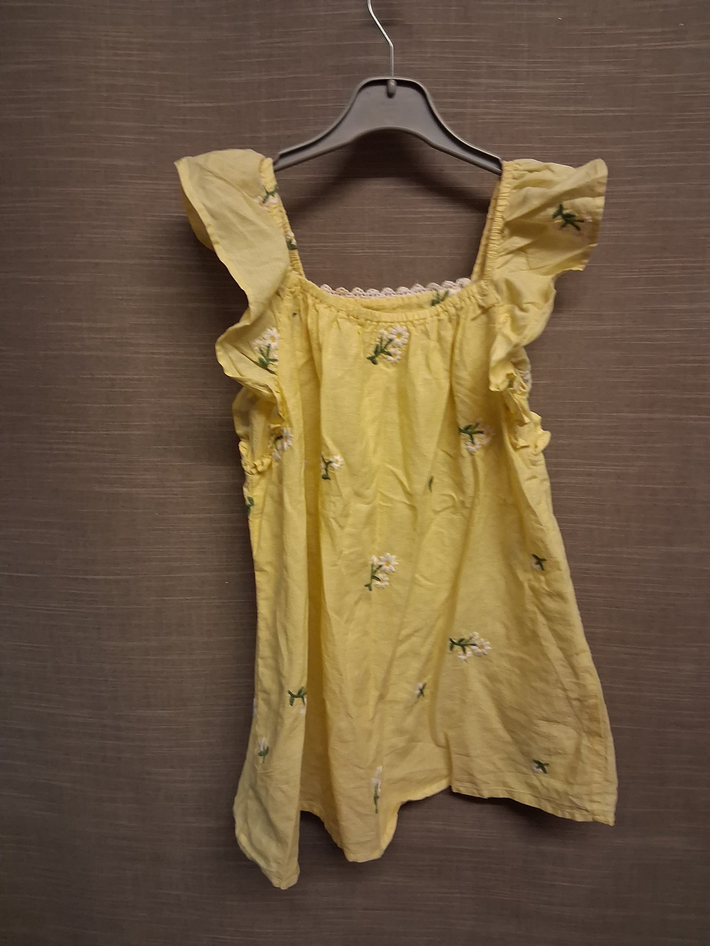 Next Girls Yellow Summer Sleeveless Floral Embroidered Age 5-6 Years