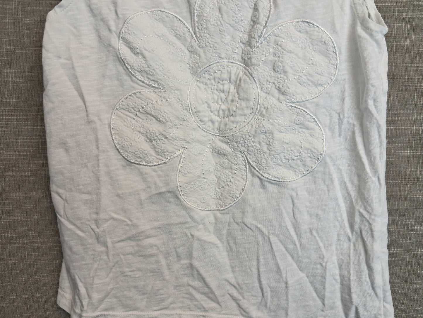 Nutmeg White Sleeveless Jersey T-Shirt Age 9-10 Years