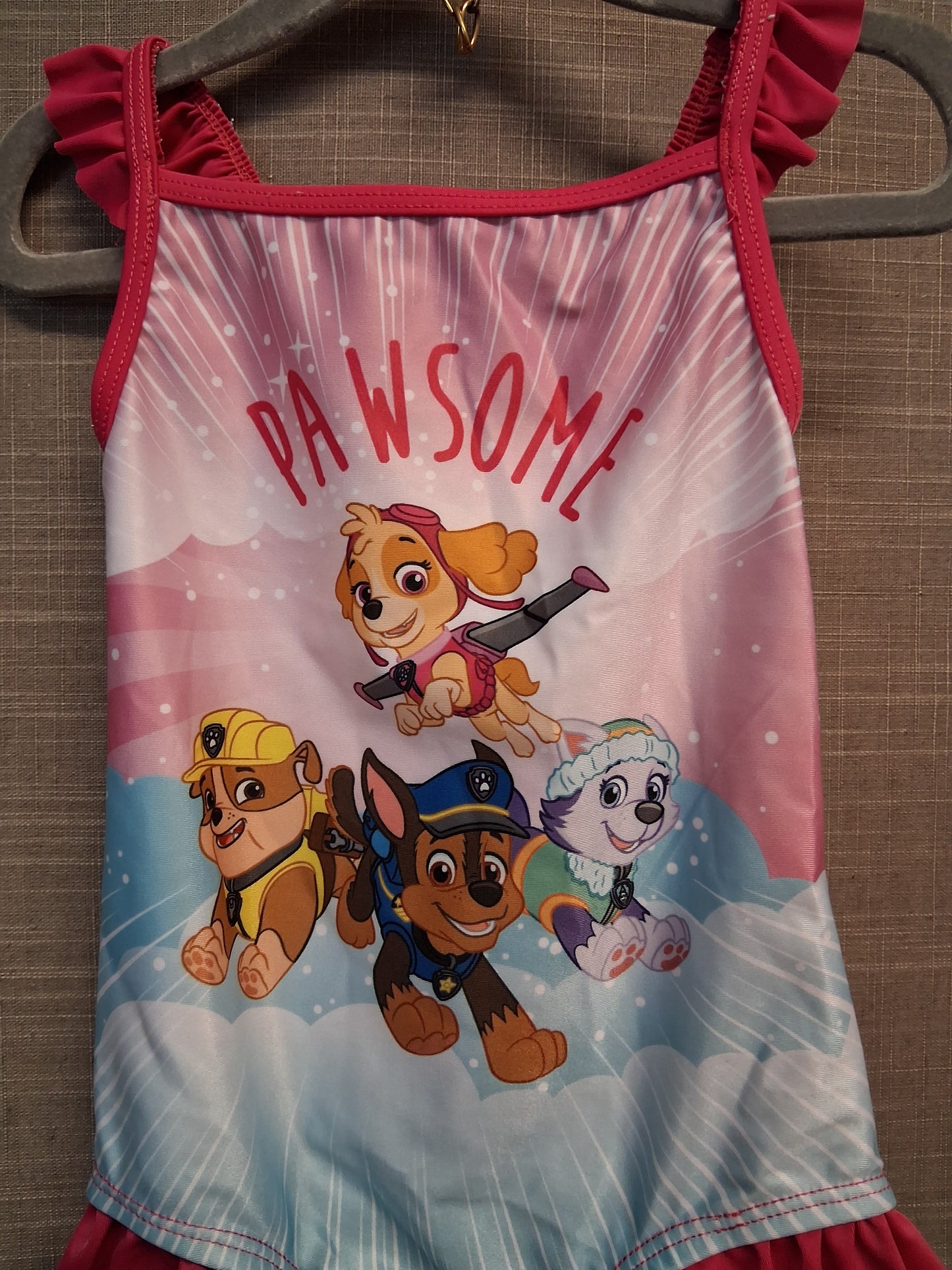 Character World Paw Patrol Girls Swimsuit One Piece Age 4 Years