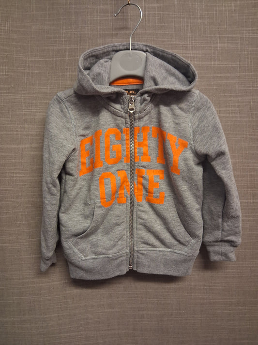 Replay Hoodie Boys Grey Full Zip Designer Age 18 Months