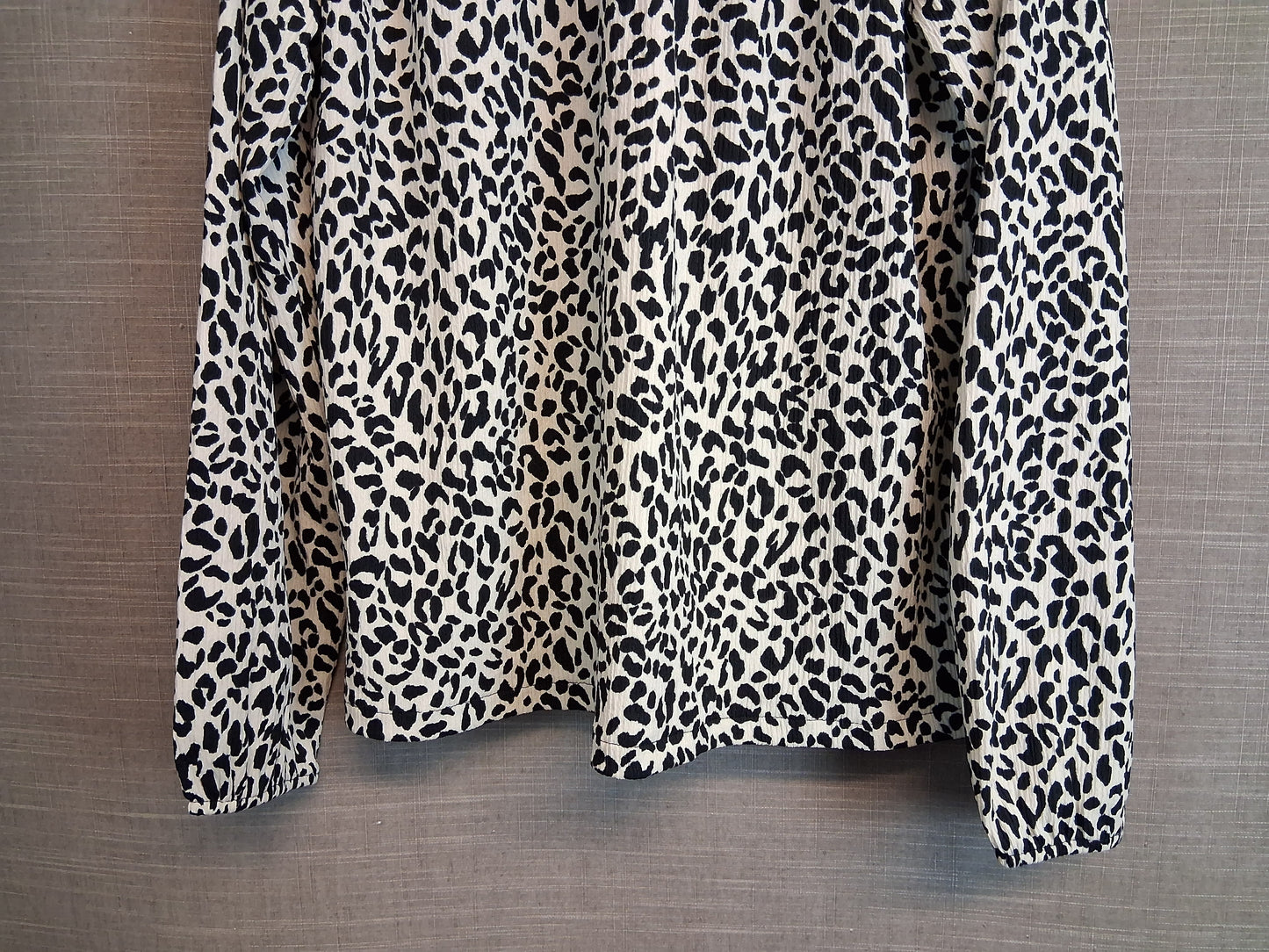 Next Girls Black White Animal Print Long Sleeve Top Age 12 Years