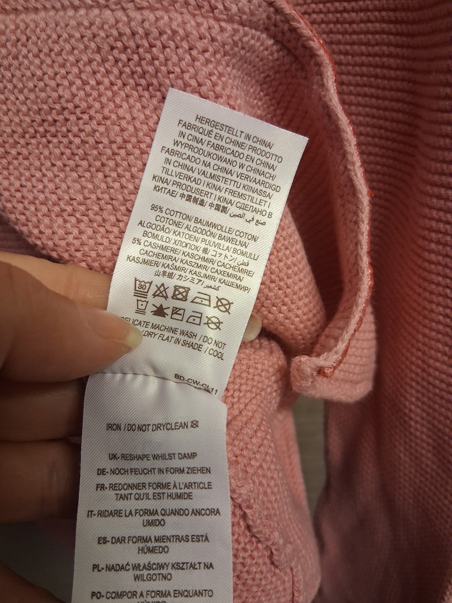 Mini Boden Girls Pink Knitted Cardigan Age 7-8 Years