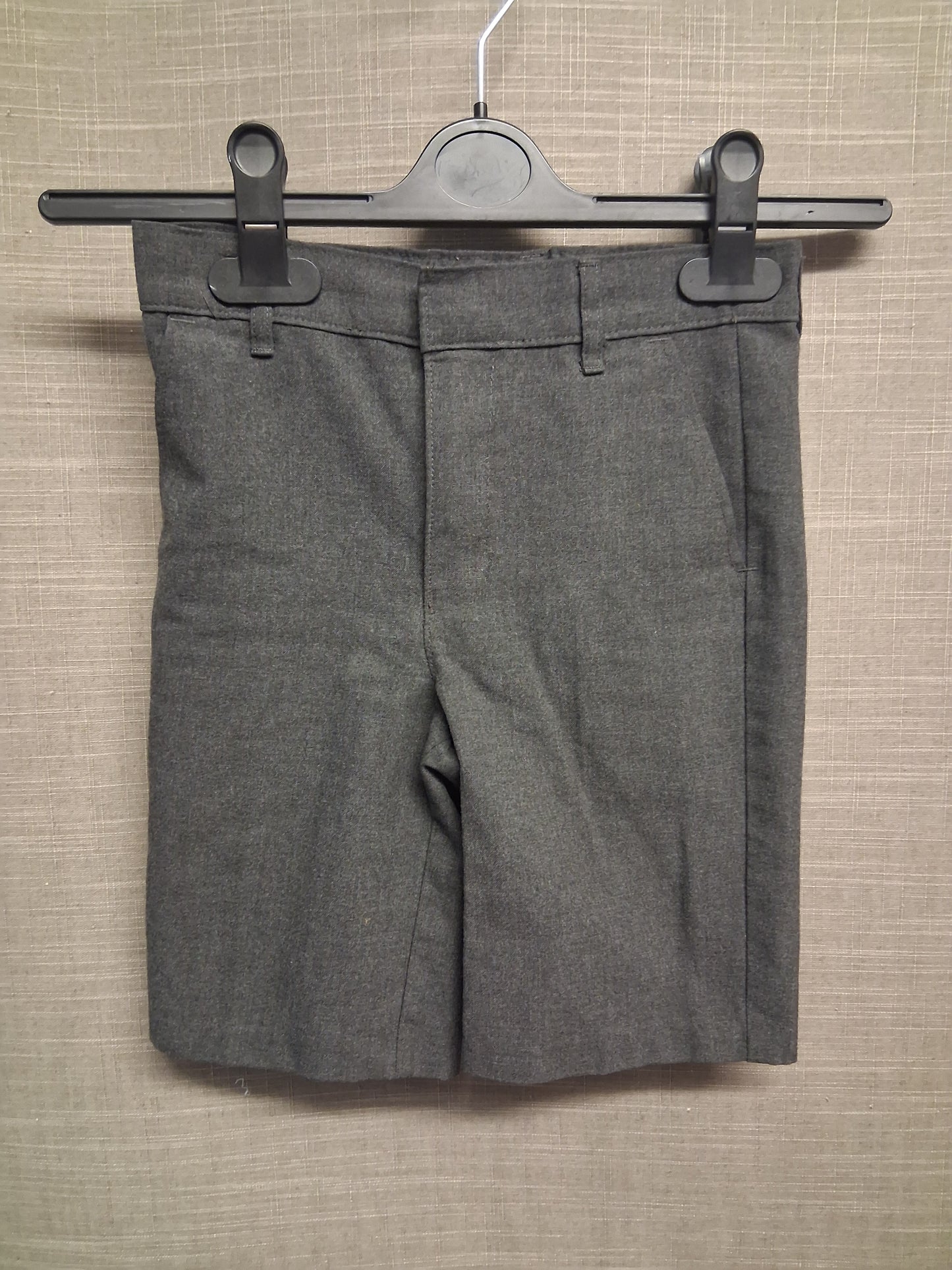 Marks & Spencer Boys Grey School Shorts Adjustable Waist Age 7-8 Years