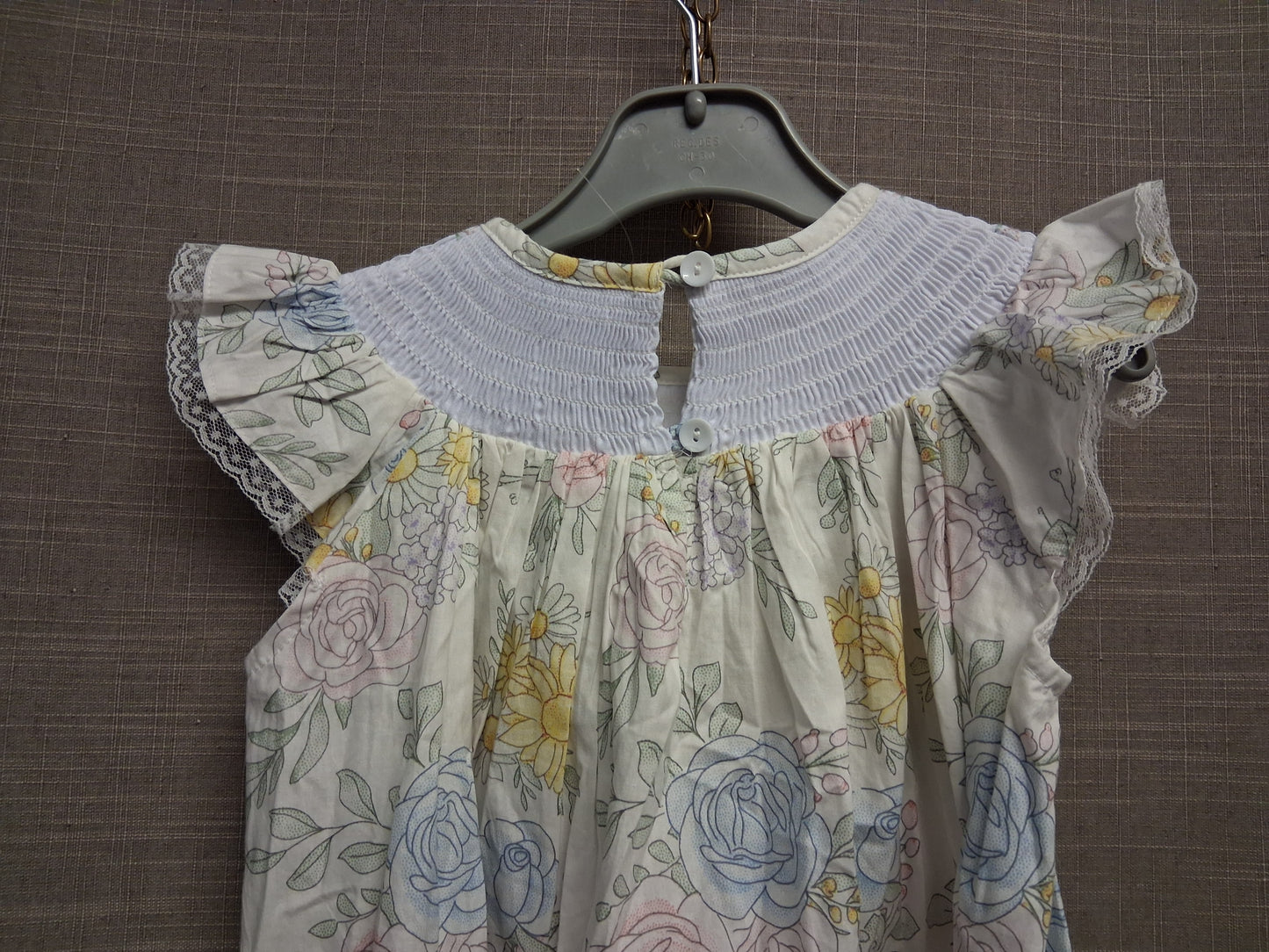 Lil Cactus Girls Floral A Line Dress Short Sleeve 100% Cotton Age 3 Years