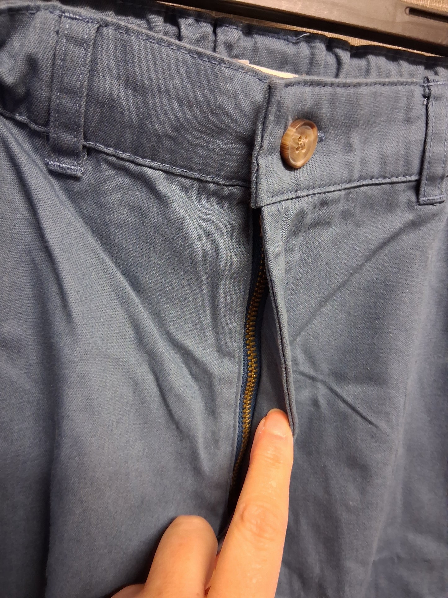 River Island Blue Chino Shorts Adjustable Waist Age 15-16 Years