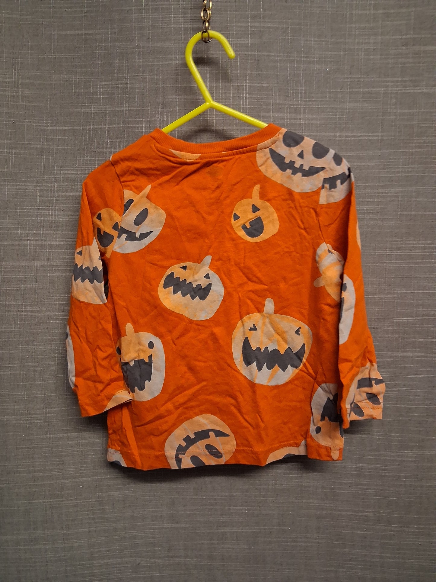 F&F Boys Halloween Orange Pumpkin Long Sleeve T-Shirt Age 18-24 Months