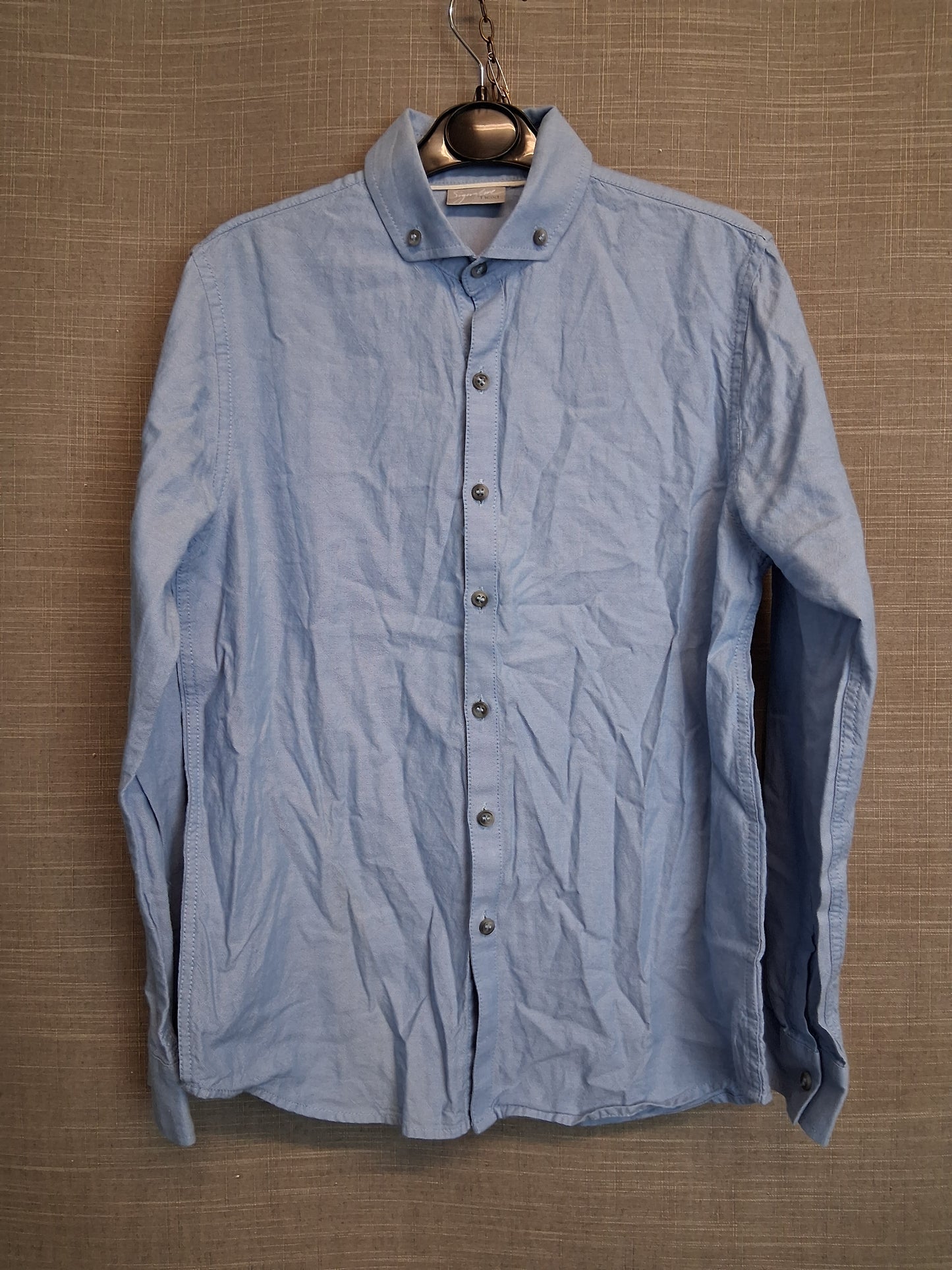 Next Boys Blue Chambray Long Sleeve Shirt Age 11 Years