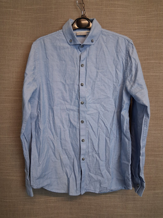 Next Boys Blue Chambray Long Sleeve Shirt Age 11 Years
