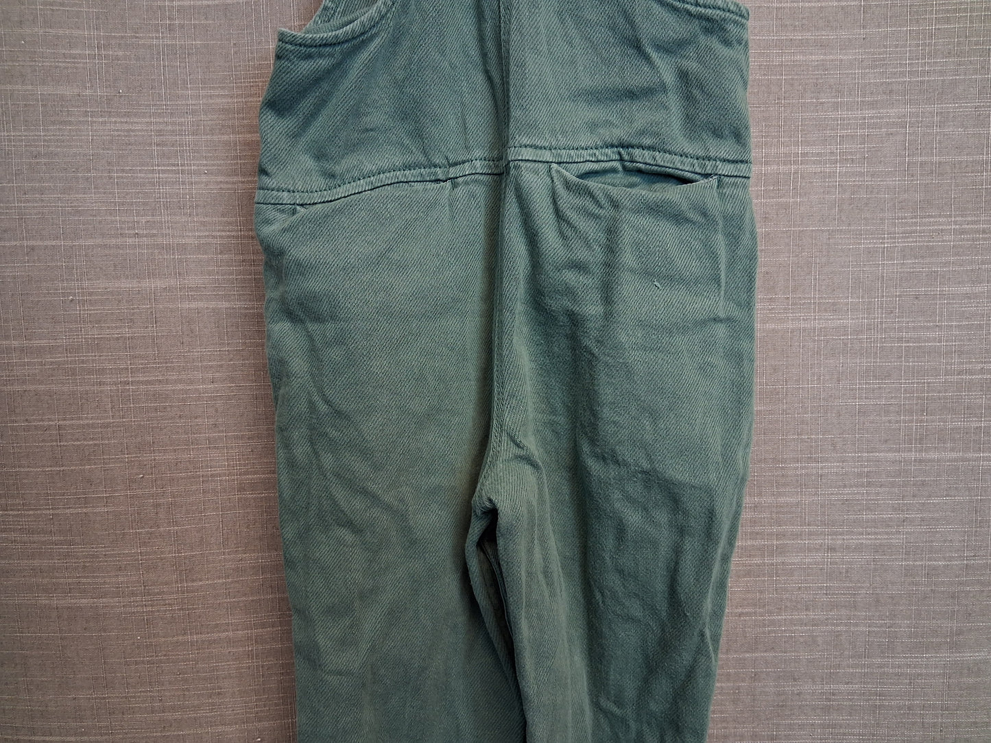 Next Girls Green Denim Dungarees Age 12-18 Months 3D Apple