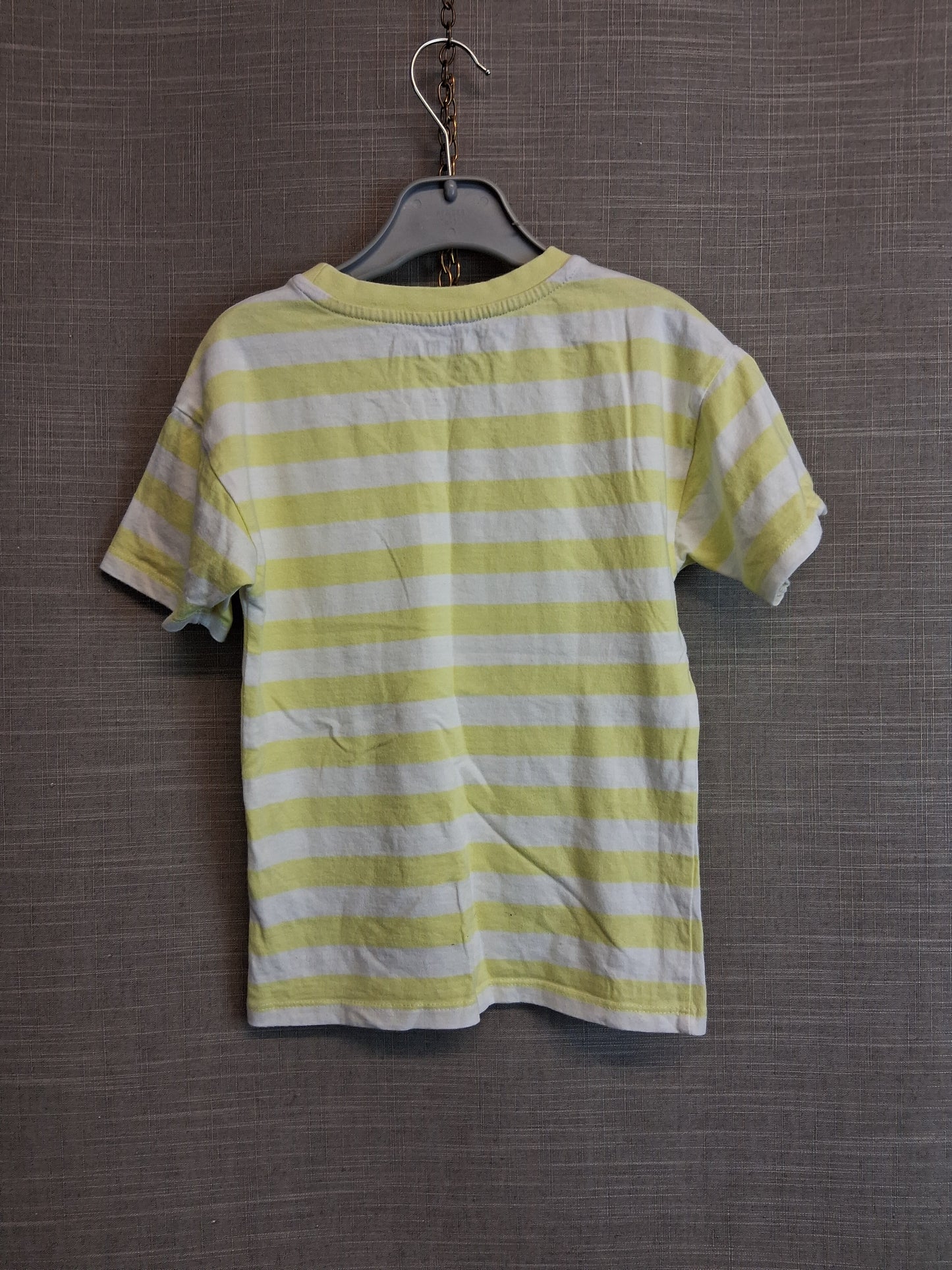 Nutmeg Girls Yellow Stripe Bunny T-Shirt Short Sleeve Age 7-8 Years