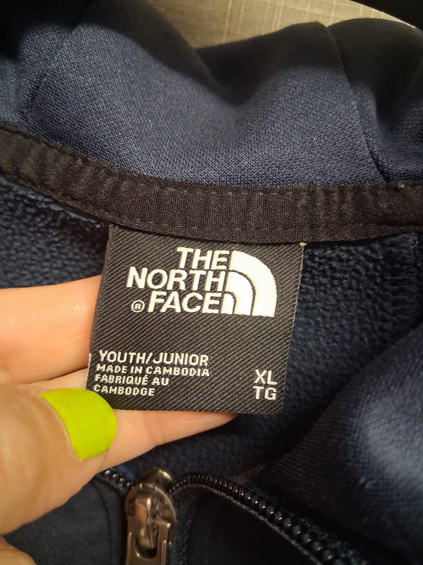The North Face Boys Blue Full Zip Hoodie Jacket Read Description