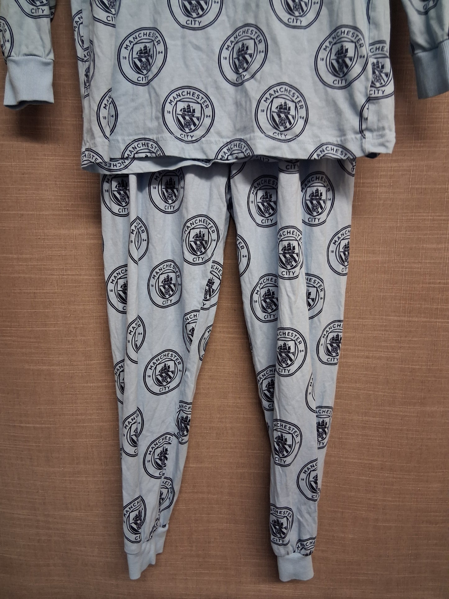 Matalan Manchester City Boys Pyjamas PJs Set Blue Age 11 Years