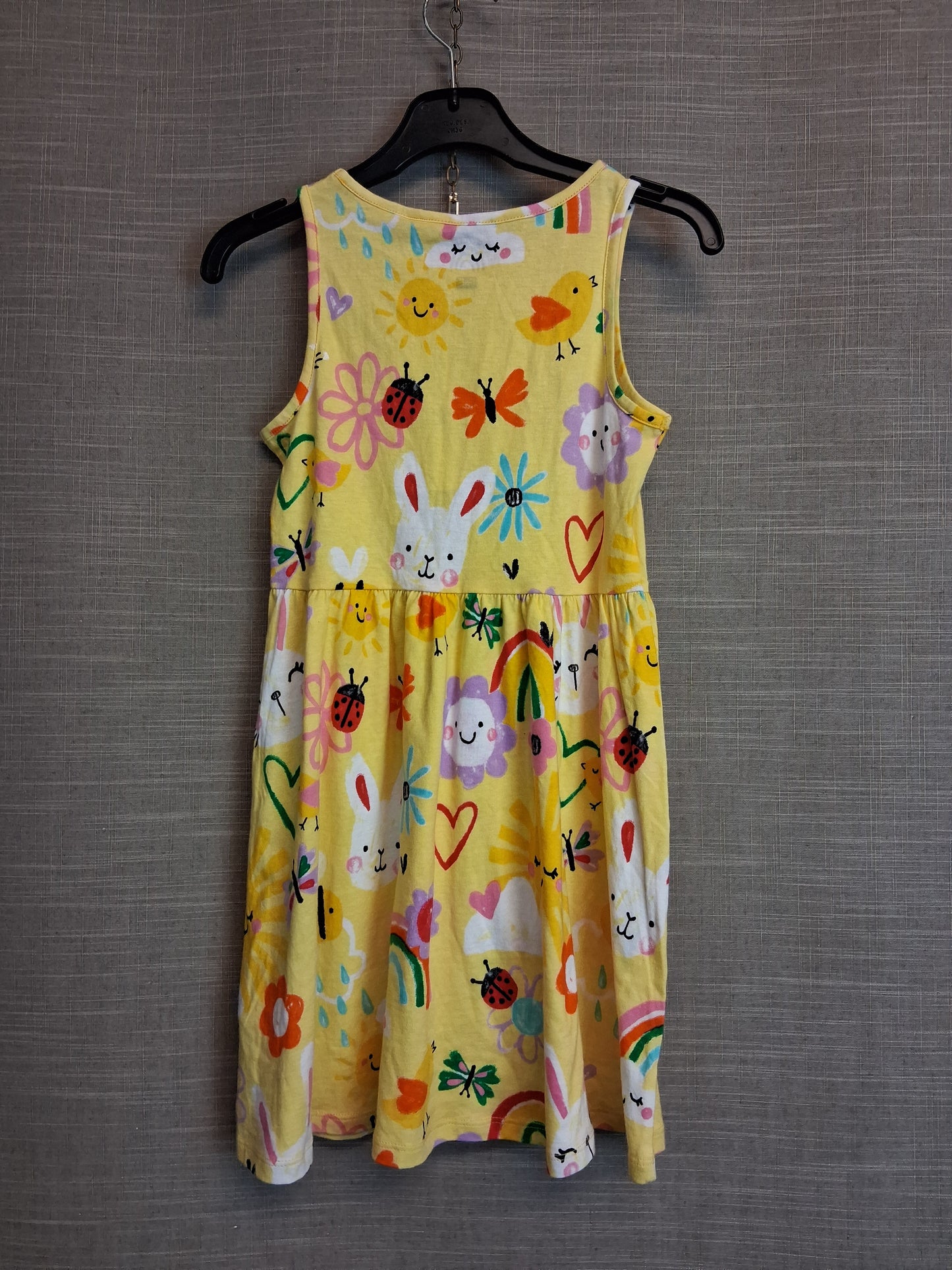 F&F Girls Yellow Jersey Sundress Age 7-8 Years New