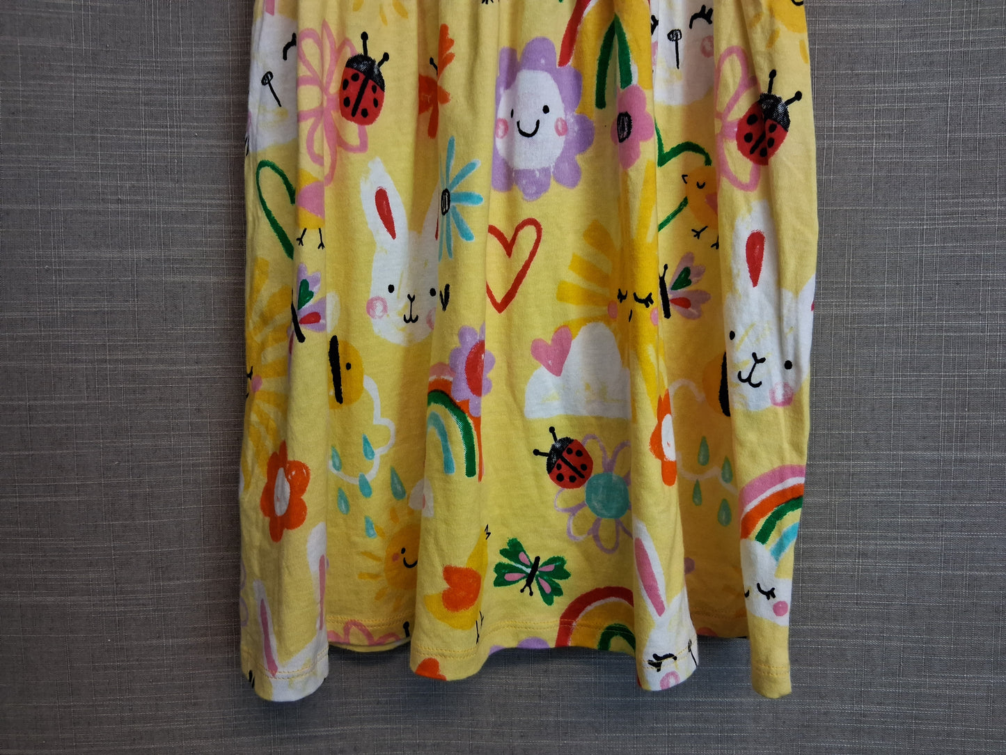 F&F Girls Yellow Jersey Sundress Age 7-8 Years New