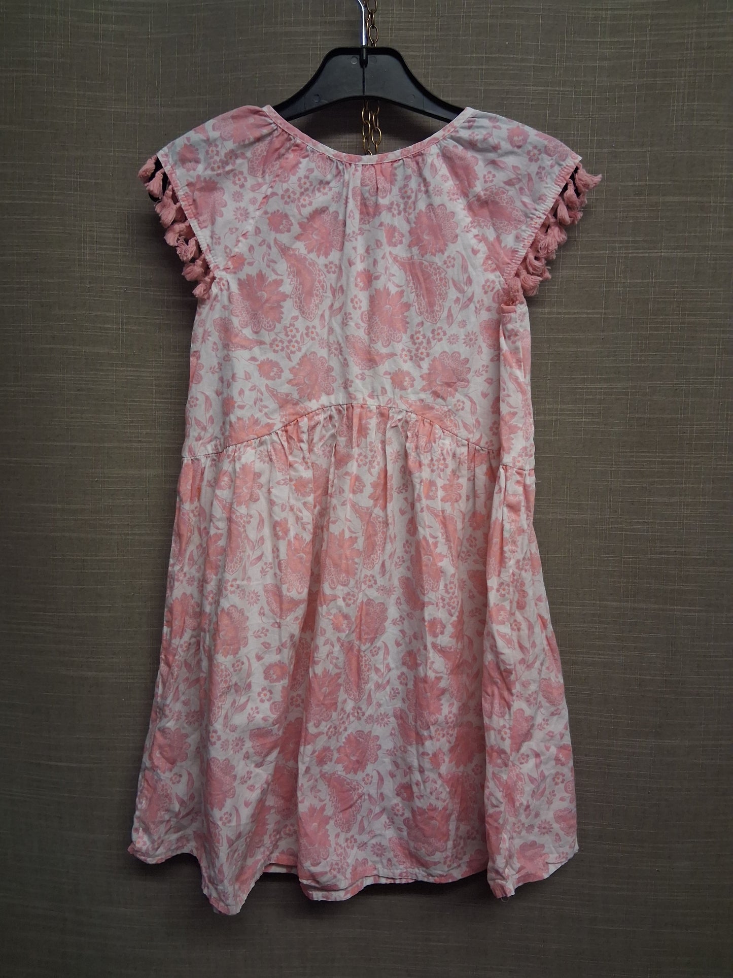 Pumpkin Patch Girls Pink Floral Cotton A Line Dress Short Sleeve Age 7 Years