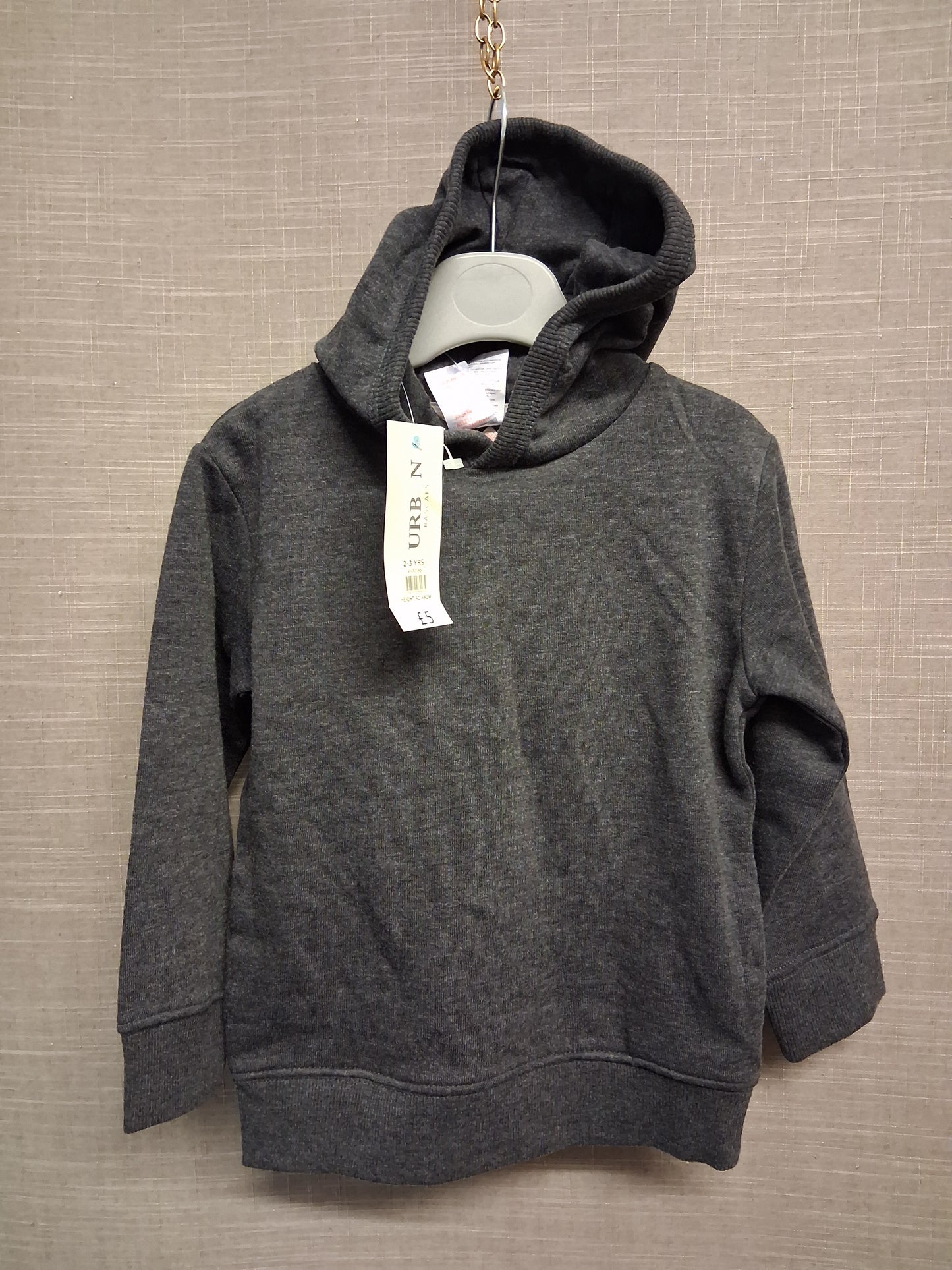 Peacocks Boys Grey Hoodie Age 2-3 Years New