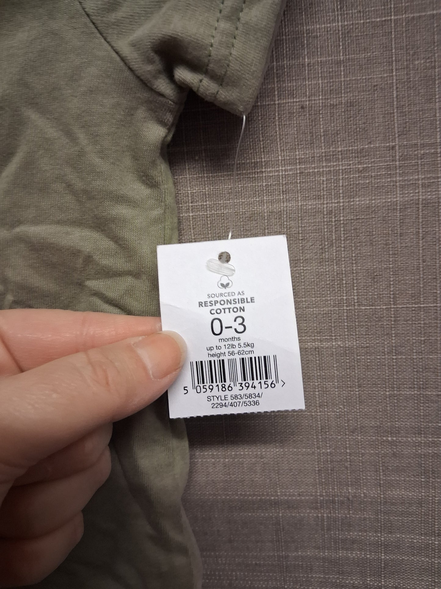 George Boys Khaki Green Short Sleeve Mummy's Darling T-Shirt Age 0-3 Months New