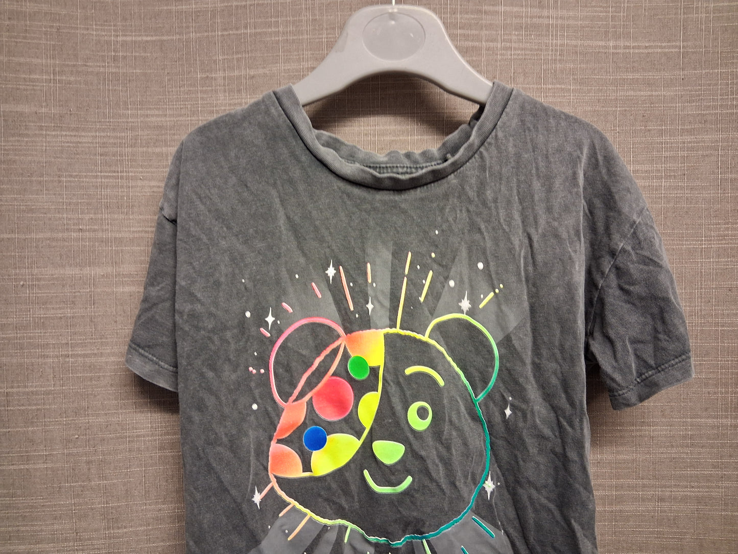 George Unisex "Pudsey Rocks" Grey Short Sleeve T-Shirt Age 4-5 Years