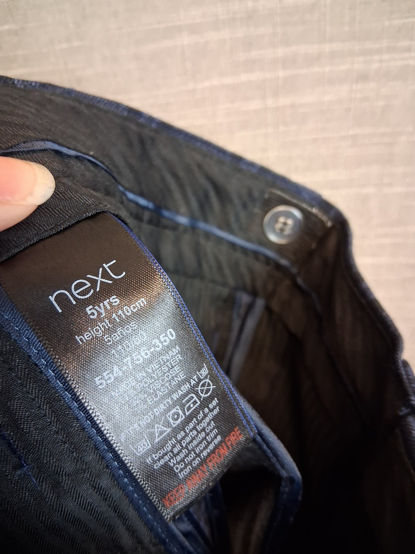 Next Boys Blue Check Smart Trousers Age 5 Years