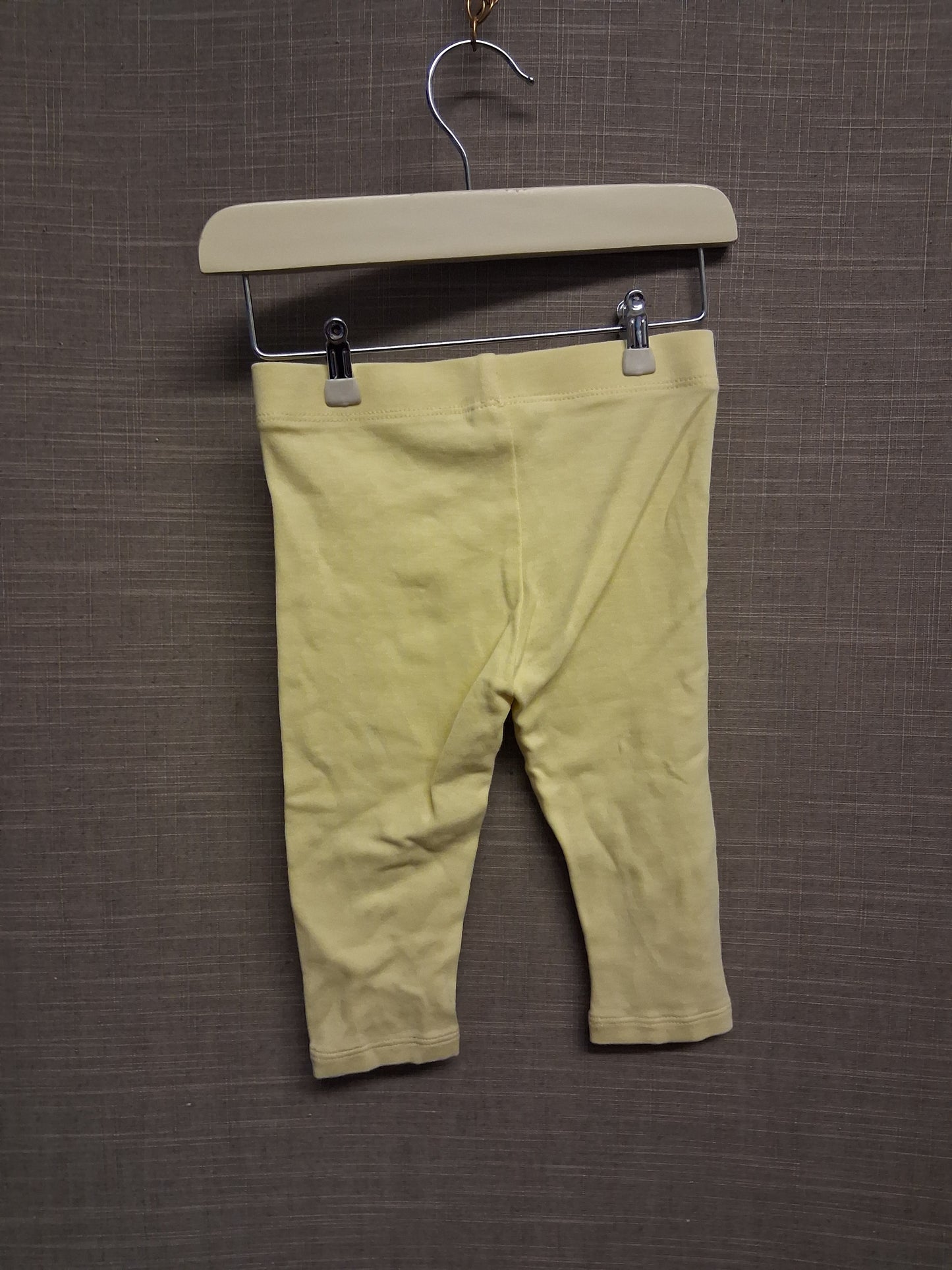 Next Girls Yellow Jersey 100% Cotton Leggings Age 9-12 Months