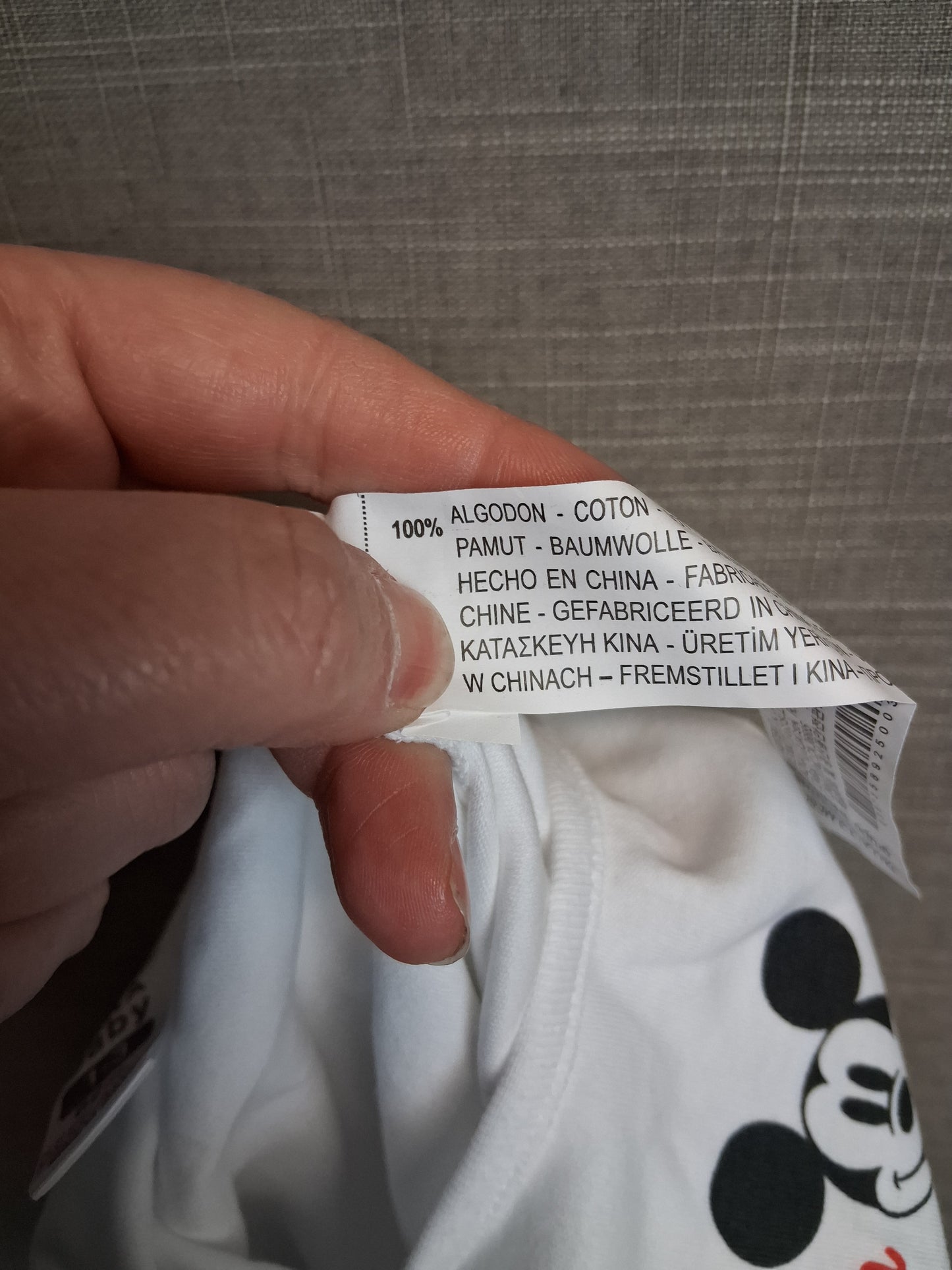 Zara Disney Boys Mickey Mouse Long Sleeve Bodysuit Age 0-3 Months