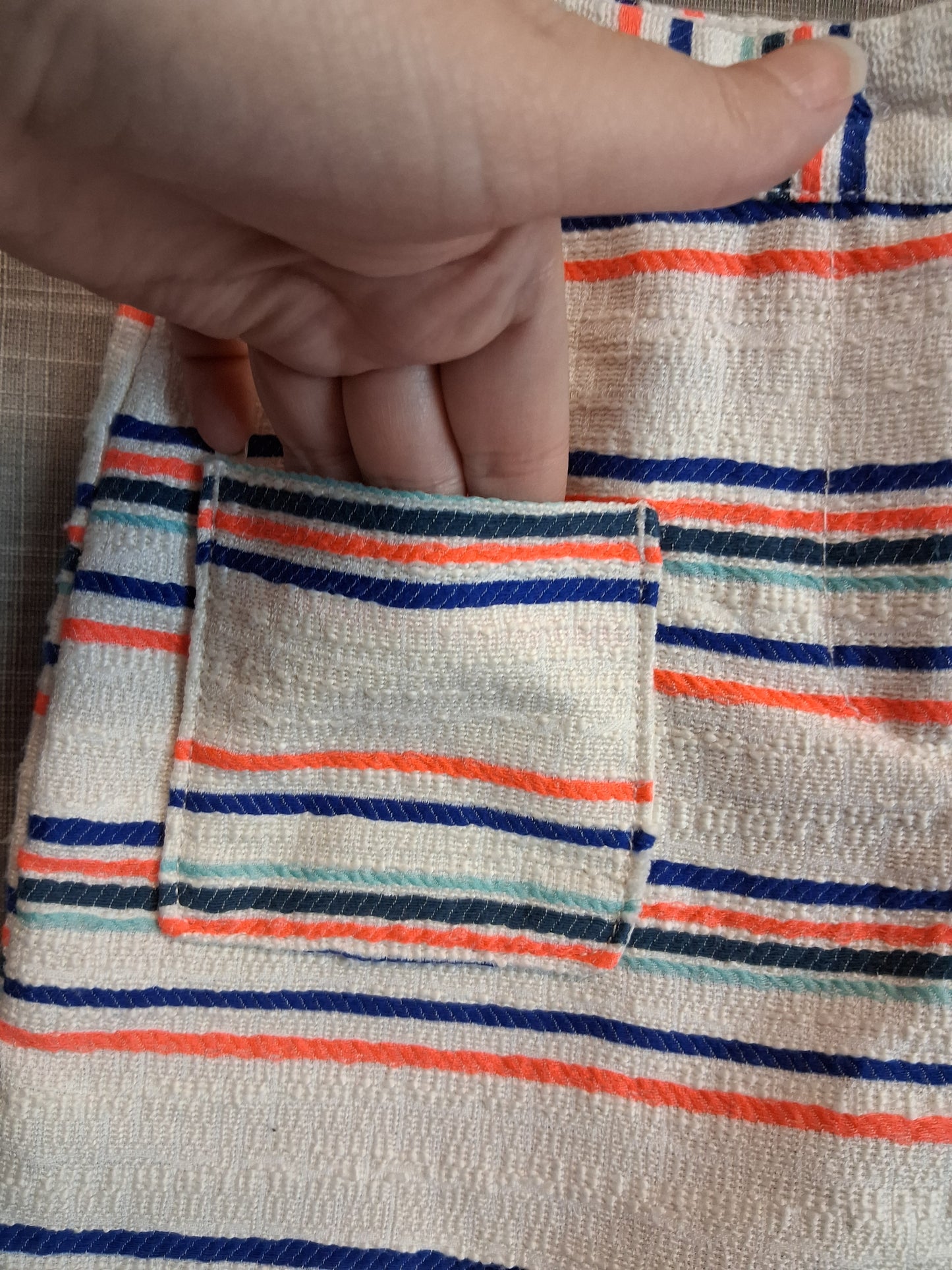 Next Girls Cream Multicolour Stripe Age 8 Years
