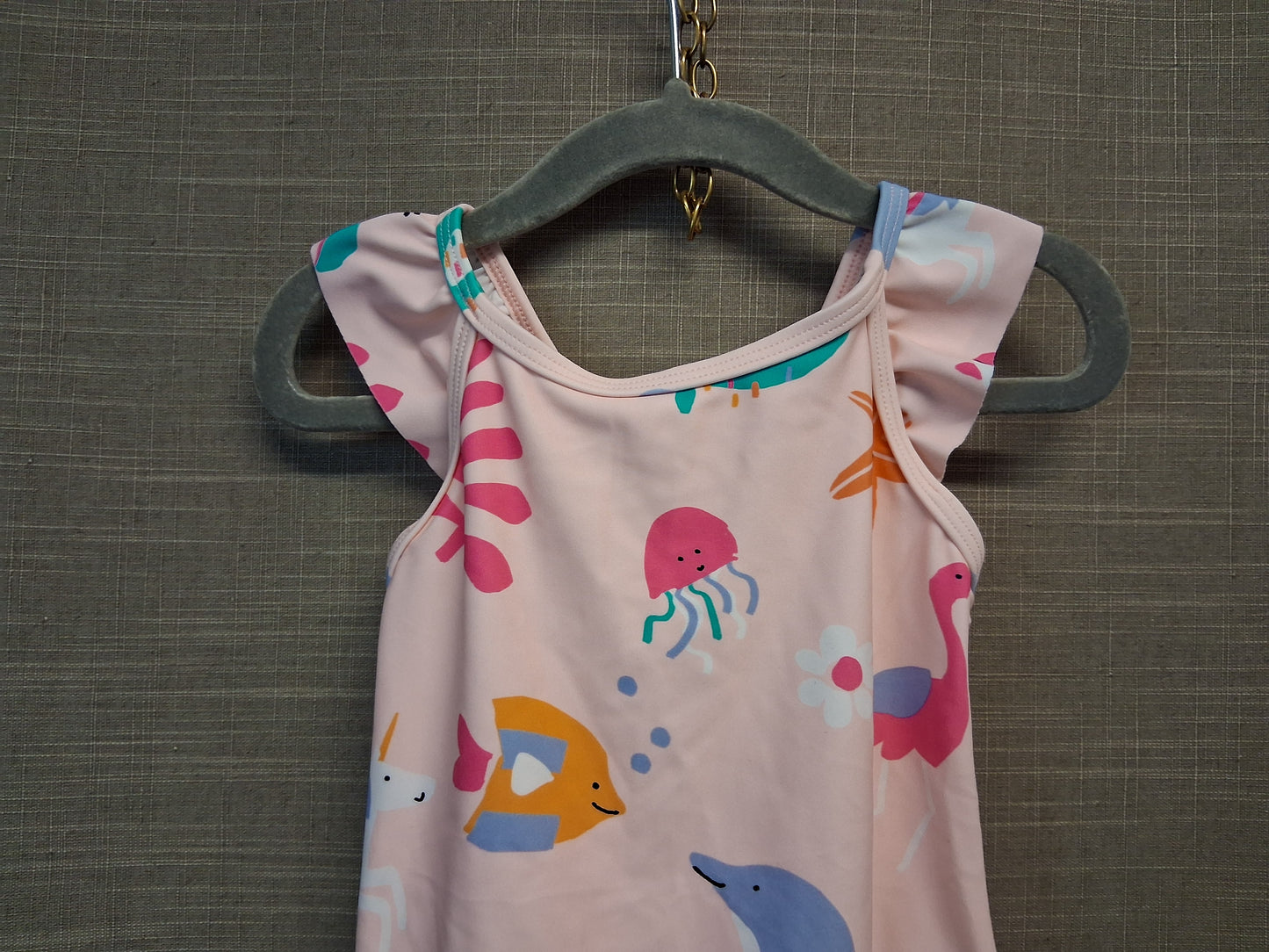 Marks and Spencer Pink Animals Swimsuit One Piece Age 2-3 Years