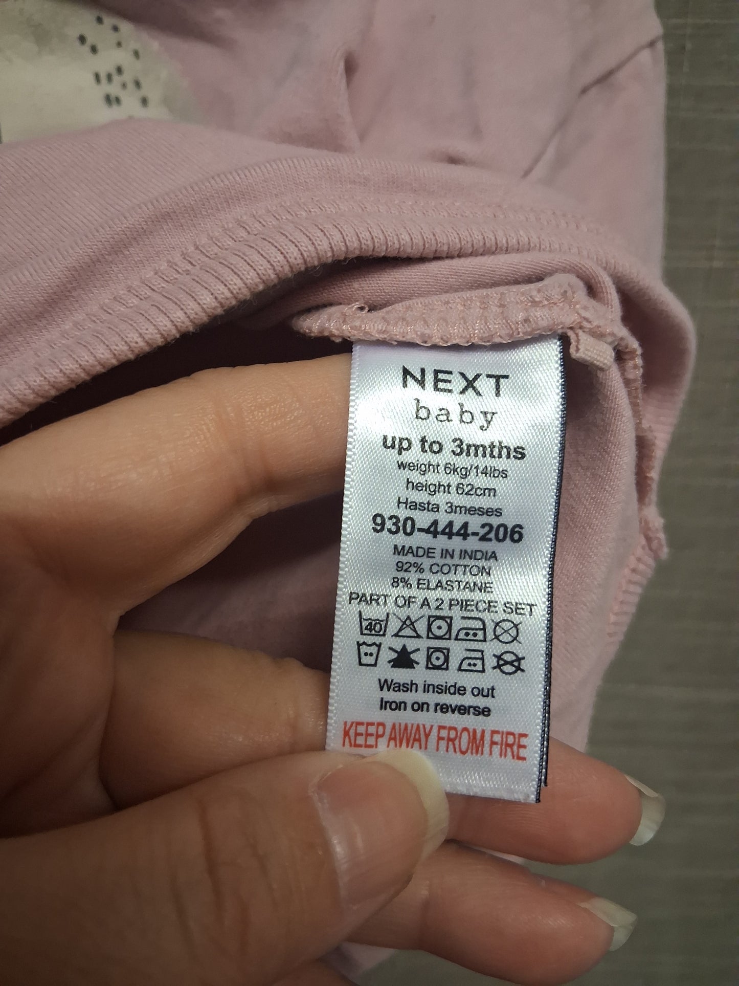 Next Girls Pink Panda Long Sleeve T-Shirt Age 0-3 Months