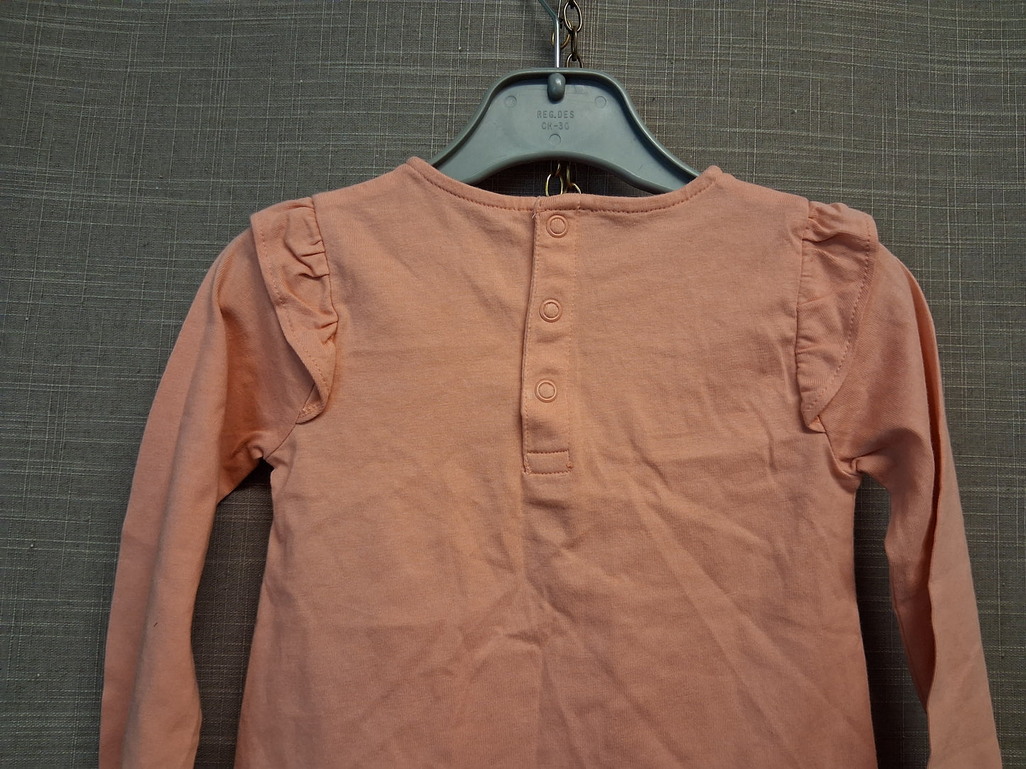 TU Girls Orange Long Sleeve Top Age 9-12 Months Jersey