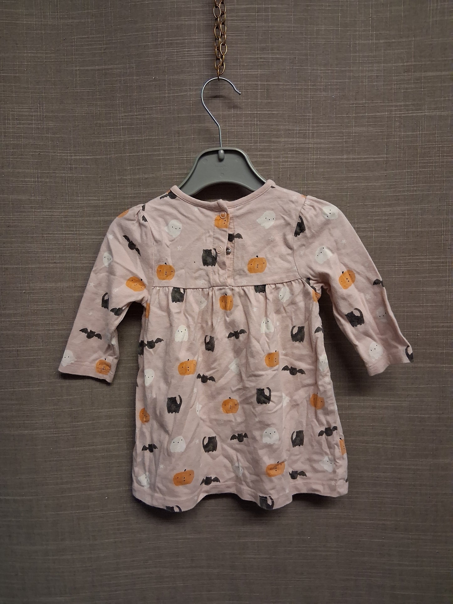 George Girls Halloween Pink Jersey A Line Dress Age 6-9 Months