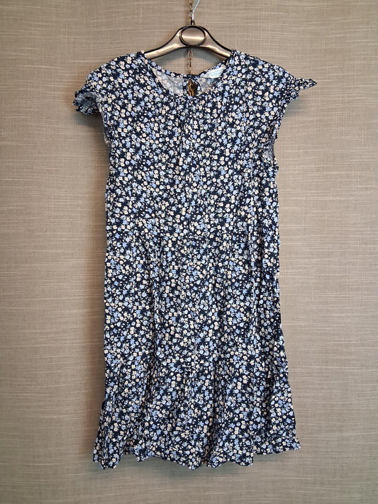 Primark Girls Blue Floral Sleeveless Dress Age 10-11 Years