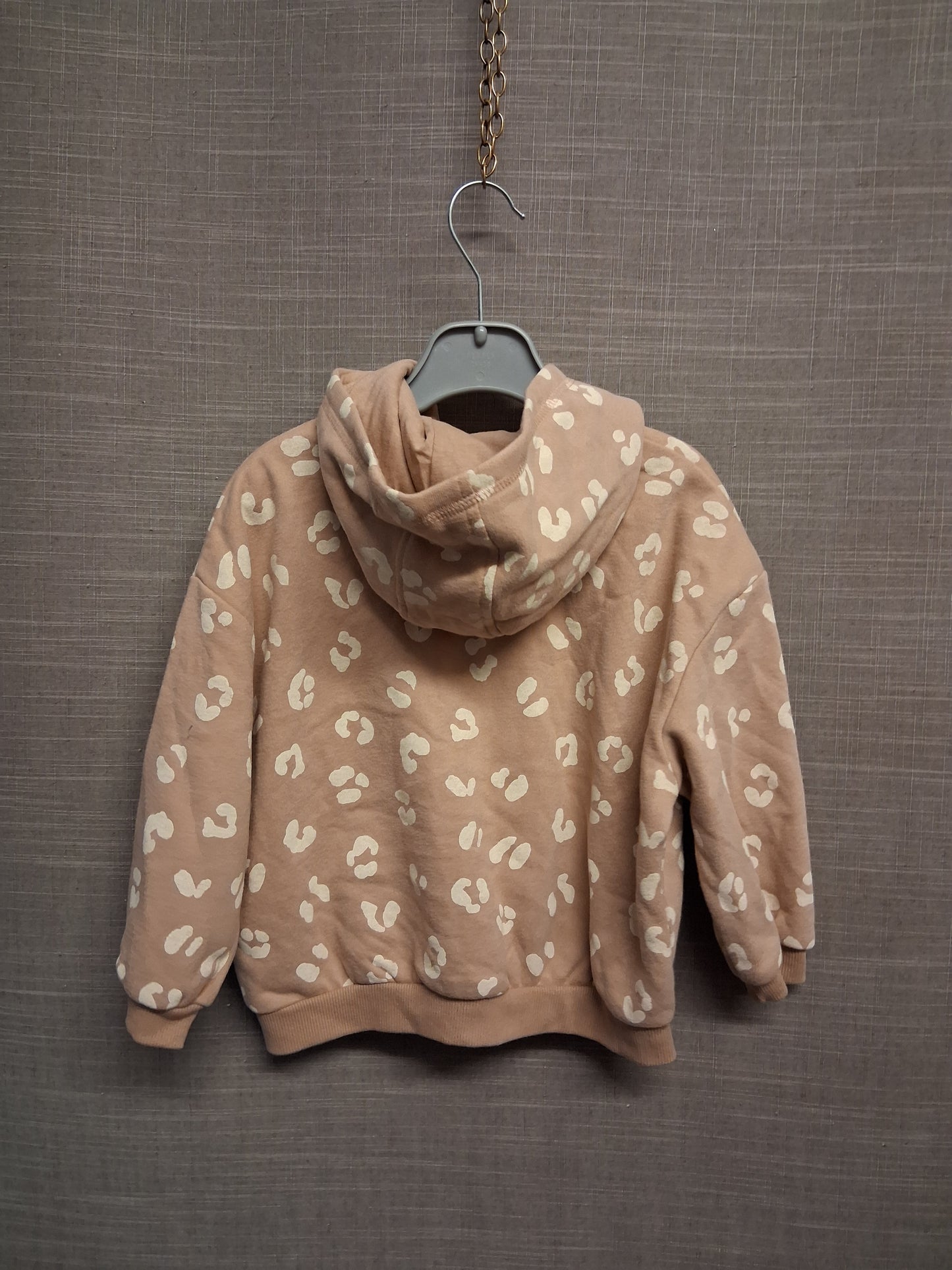 George Girl Beige Jersey Hoodie Animal Print Age 2-3 Years New