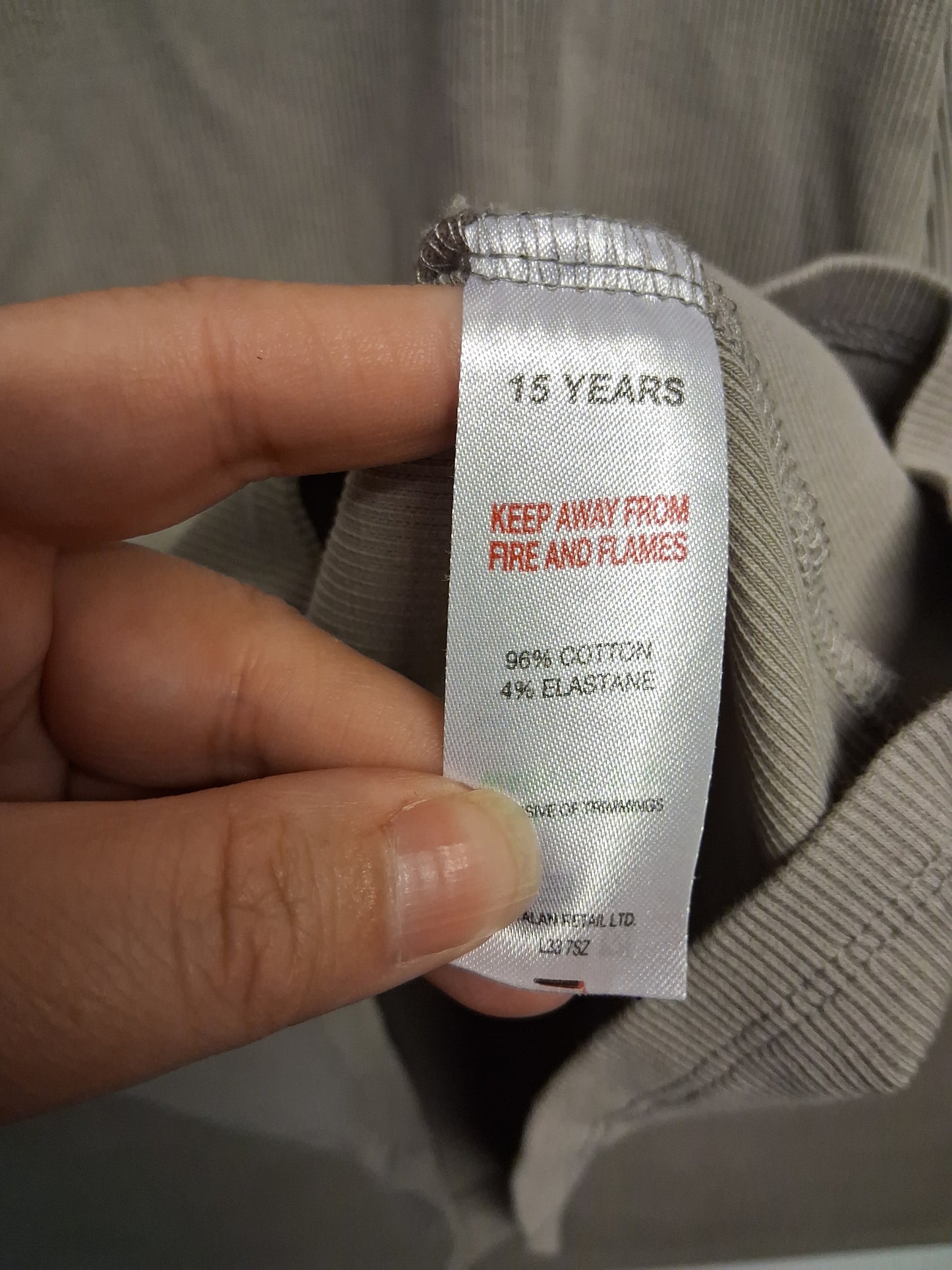 Matalan Grey T-Shirt Dress Short Sleeve Zip Detail Age 15 Years