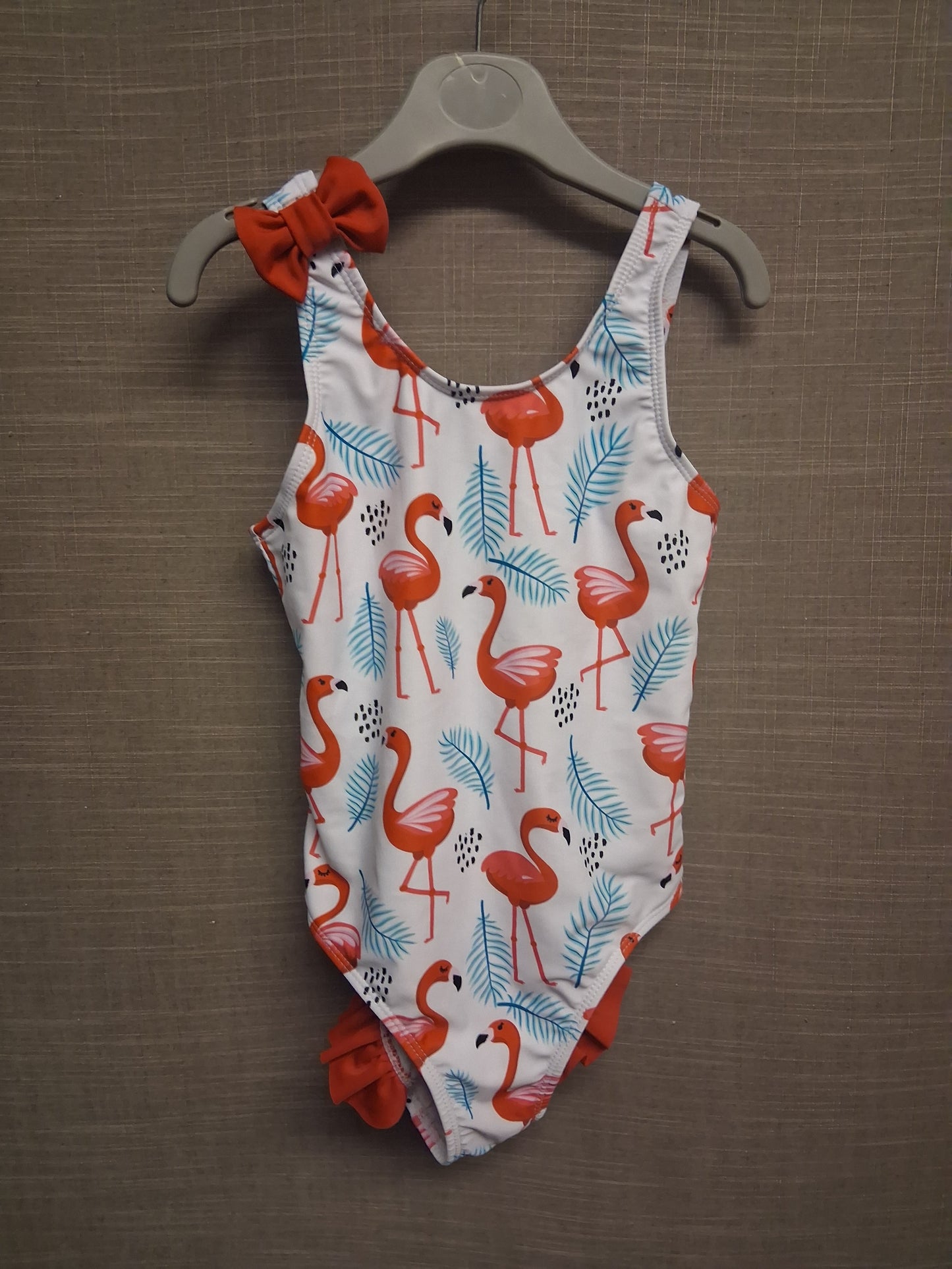 Shein Girls Flamingo Theme Swimsuit Age 8 Years