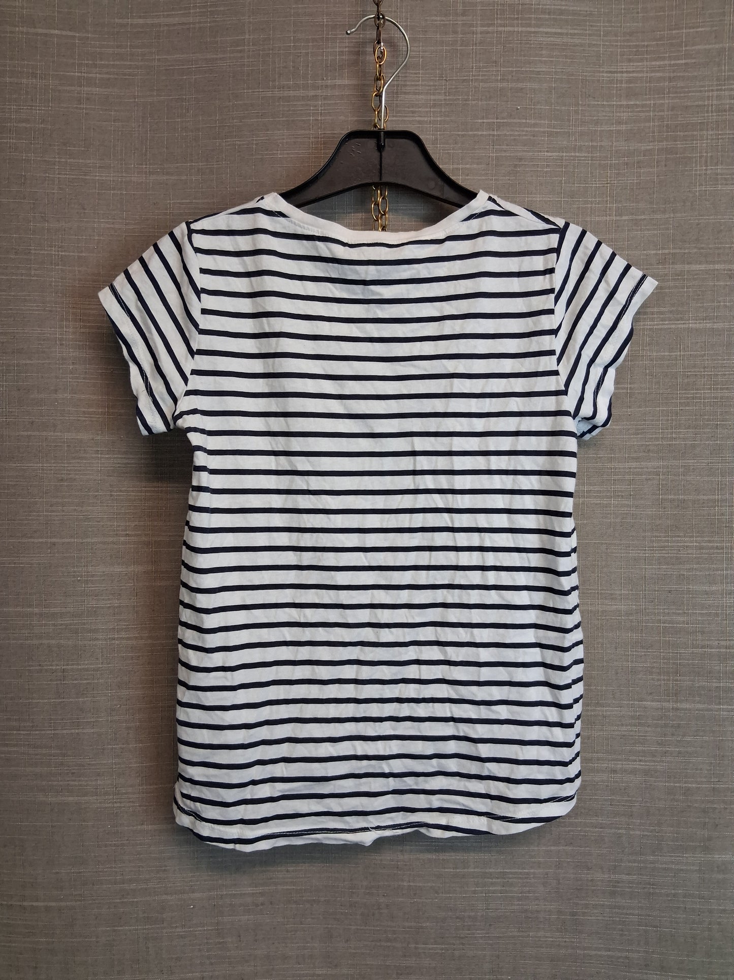 Disney H&M Black White Stripe Short Sleeve T-Shirt Age 8-10 Years