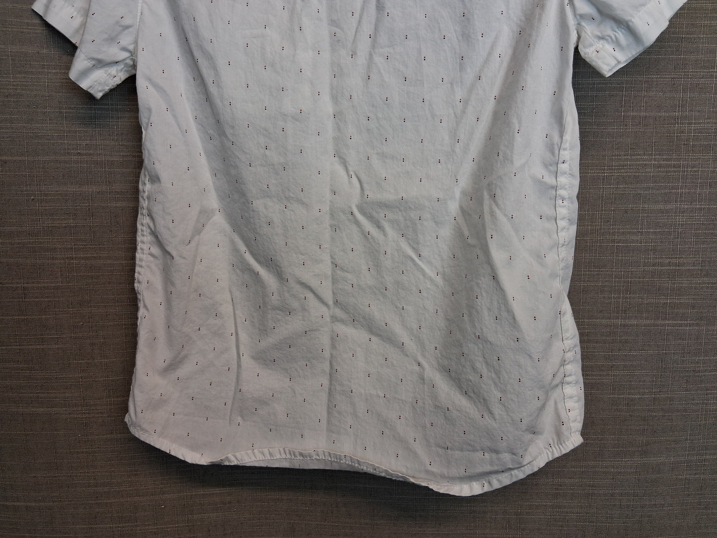Mayoral Slim Fit Short Sleeve Shirt Age 9 Years White Spotty