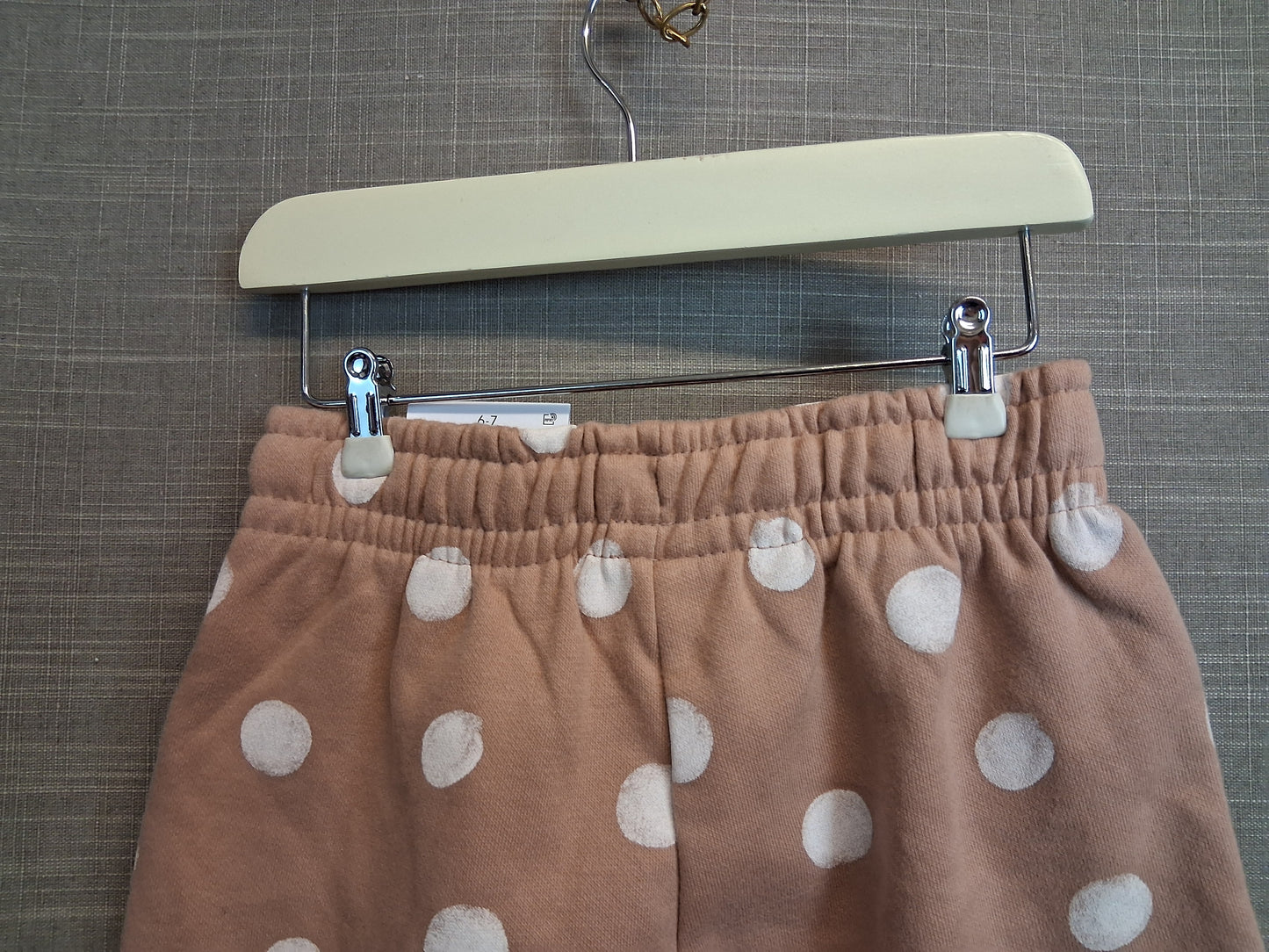 George Girls Beige Spotty  Jersey Shorts Age 6-7 Years New