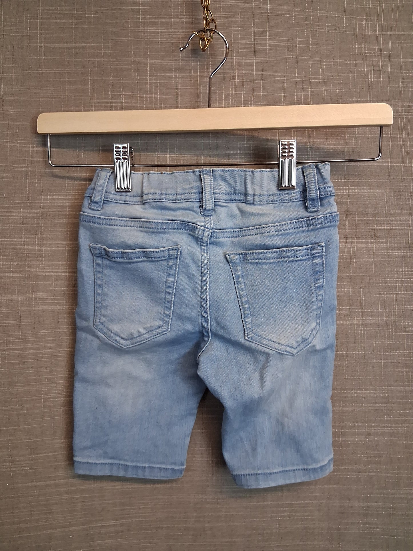 Primark Boys Skinny Blue Denim Shorts Age 3-4 Years