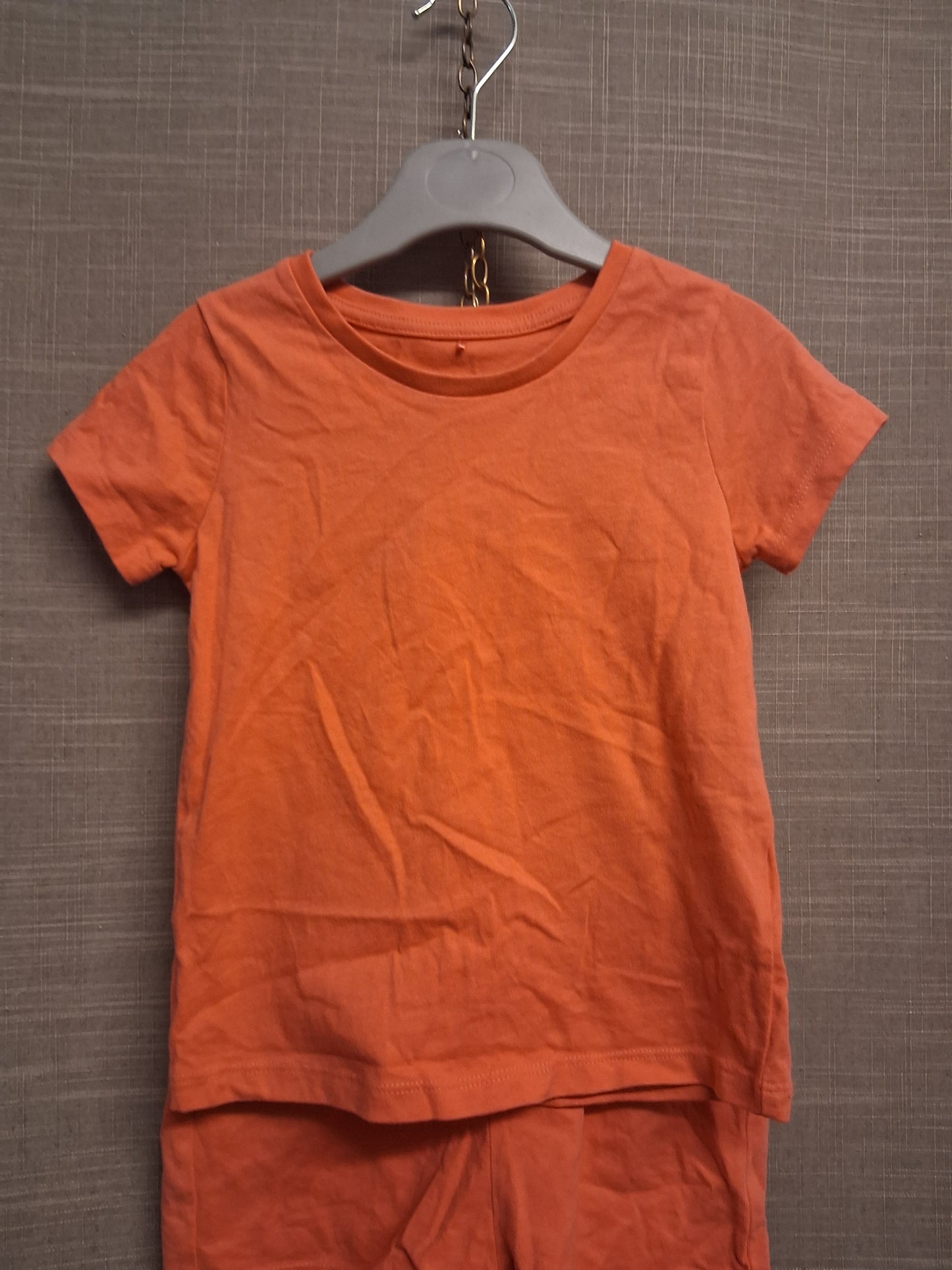 George Unisex 2 Piece Outfit Shorts & T-Shirt Orange Age 2-3 Years