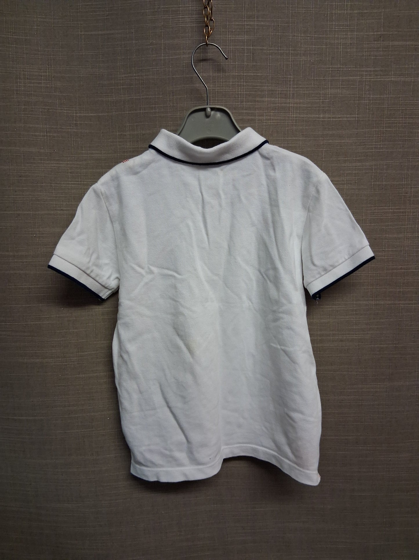 Next Boys White Short Sleeve Polo T-Shirt Embroidered Vehicles Age 5-6 Years