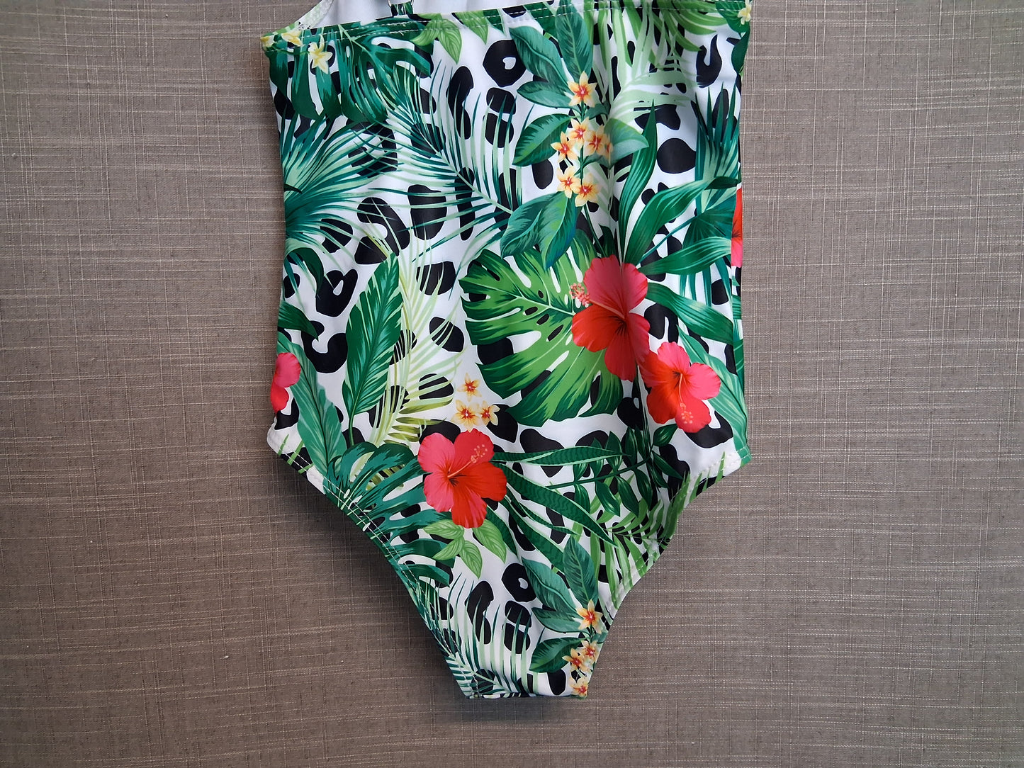 Shein Girls Swimsuit Tropical Print Floral One Piece Age 5 Years