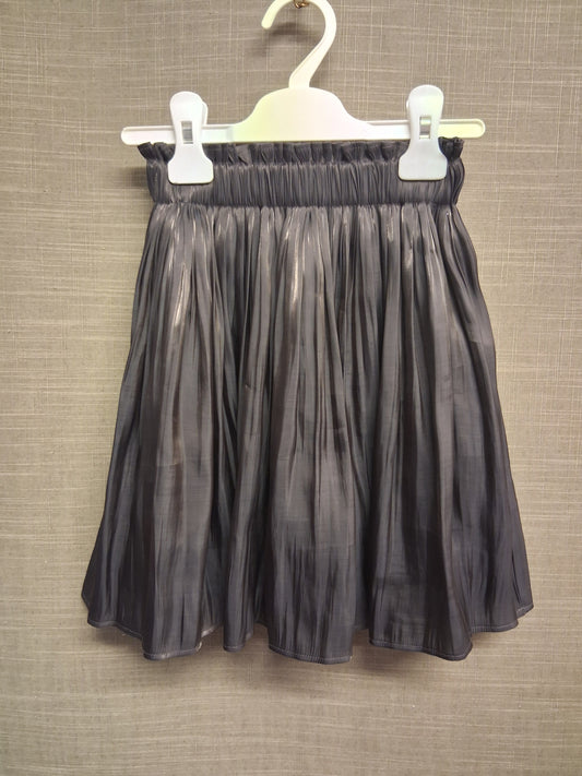 Next Girls Grey Pleated Satin Skirt Age 6 Years