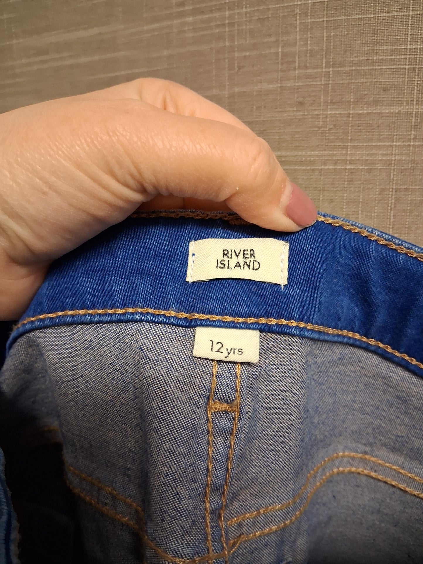 River Island Girls Blue Bootcut Denim Jeans Age 12 Years