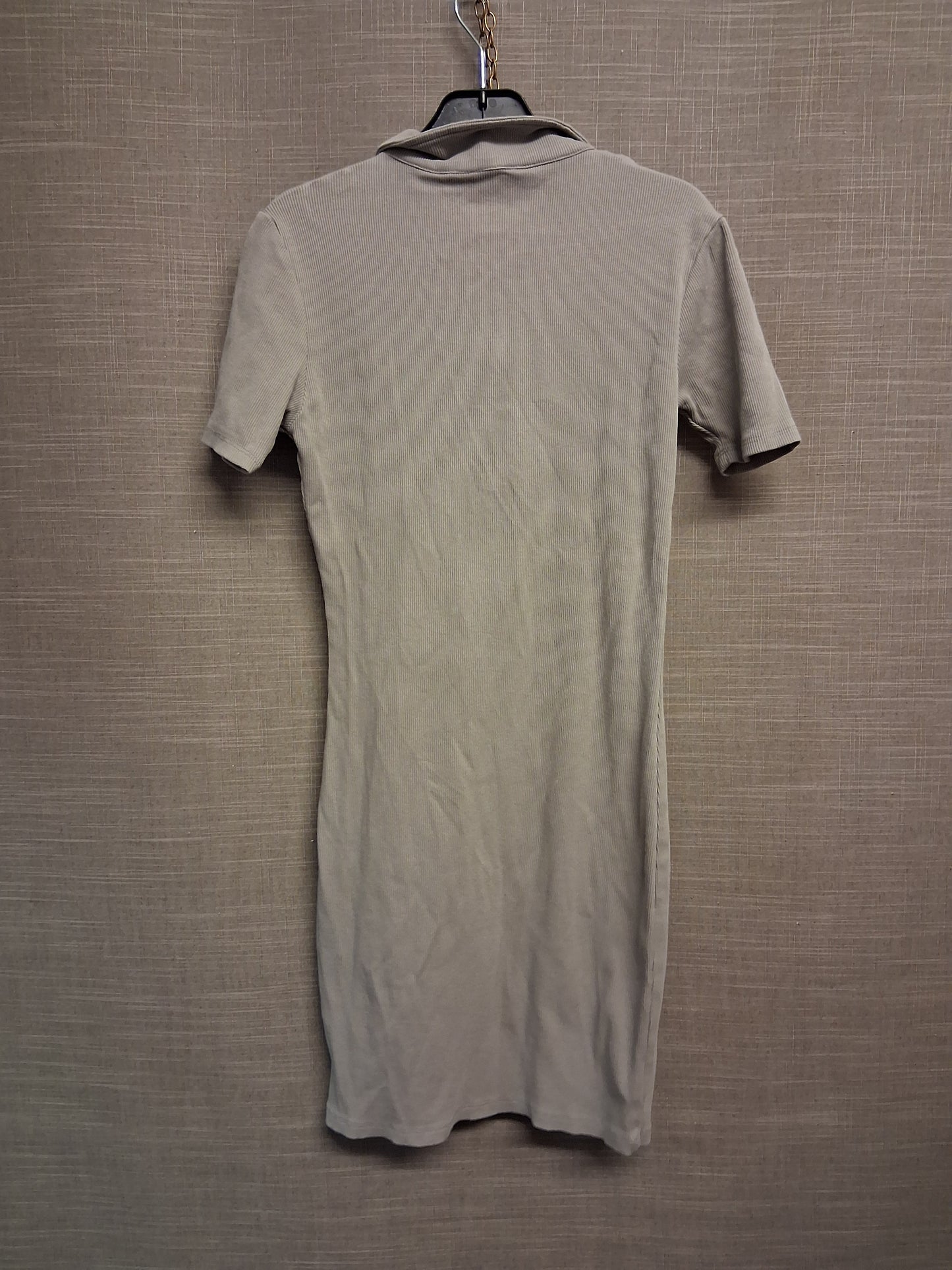 Matalan Grey T-Shirt Dress Short Sleeve Zip Detail Age 15 Years