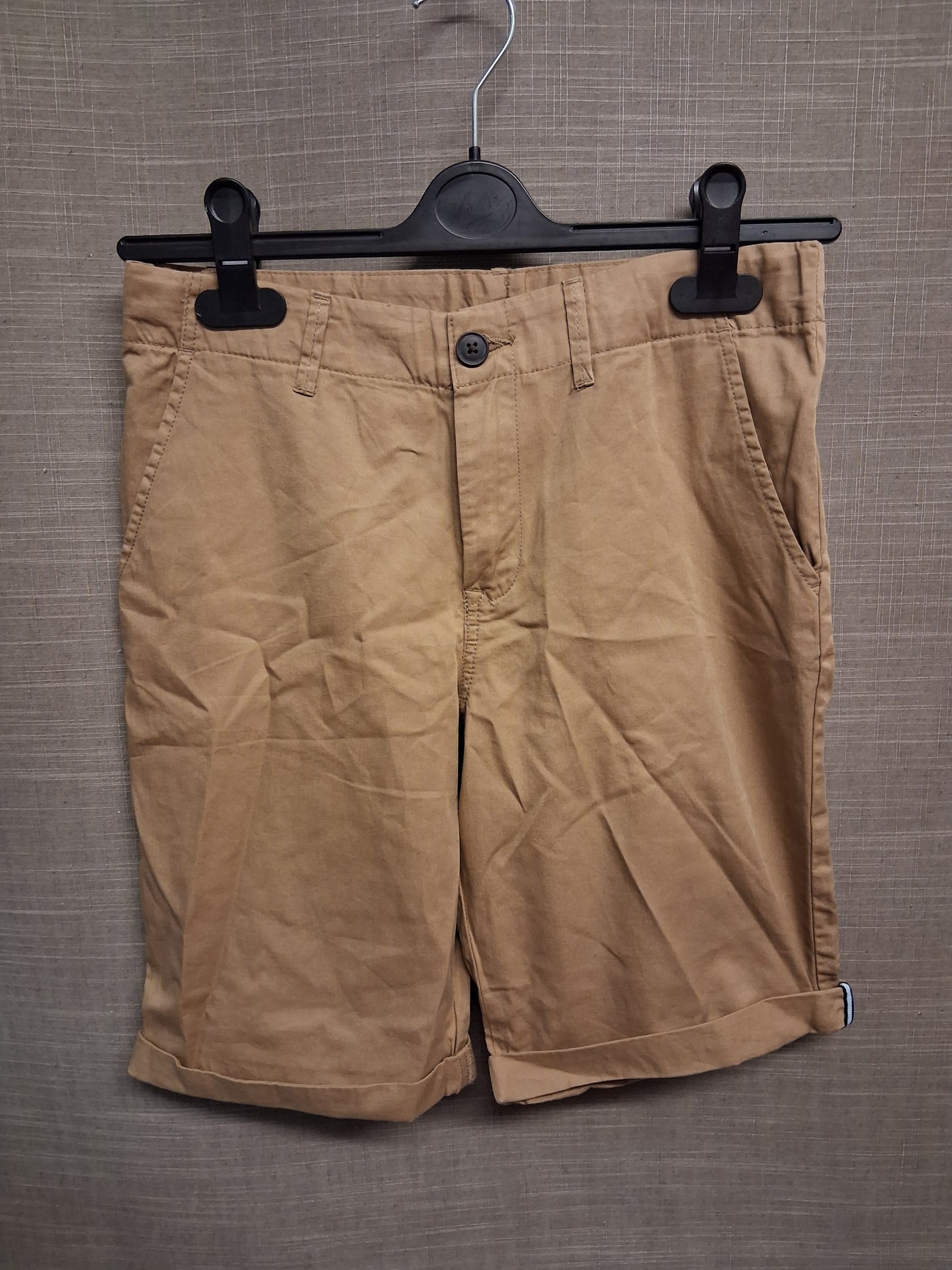 H&M Boys Brown Chino Shorts Elastic Waist Age 12-13 Years New